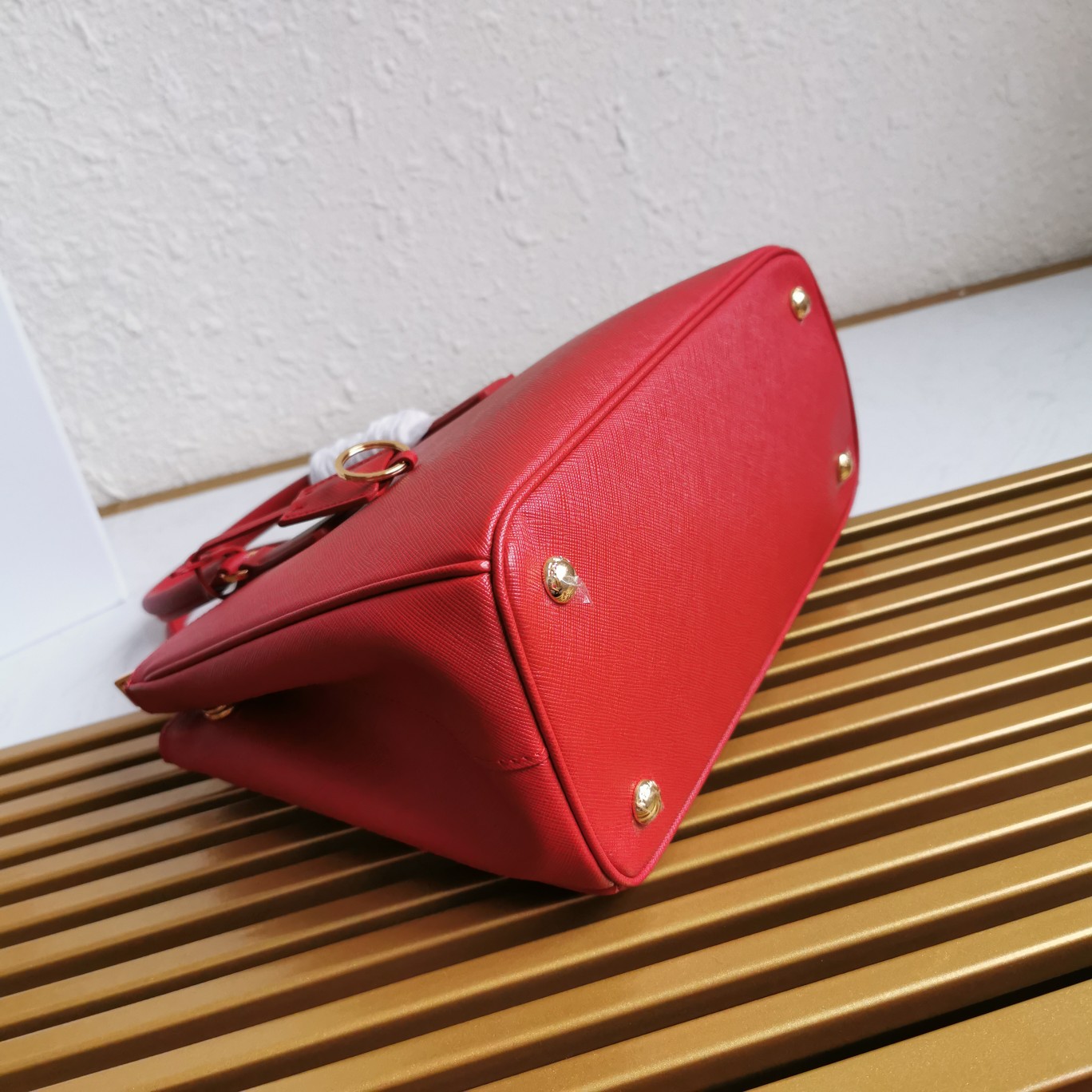 複刻普拉達包包 中號Prada Galleria Saffiano皮革手袋 殺手包 紅色