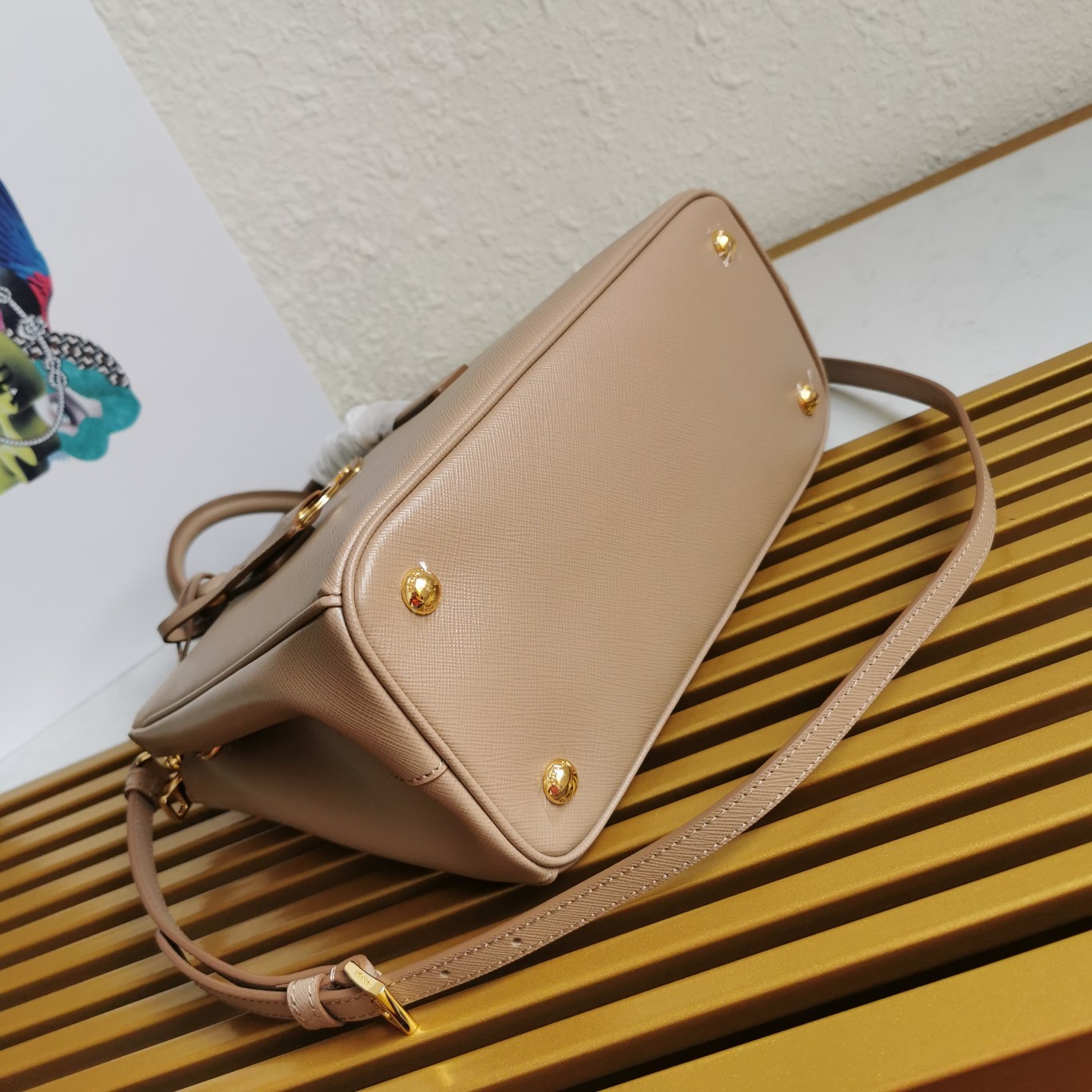 複刻普拉達包包 中號Prada Galleria Saffiano皮革手袋 殺手包 棕色