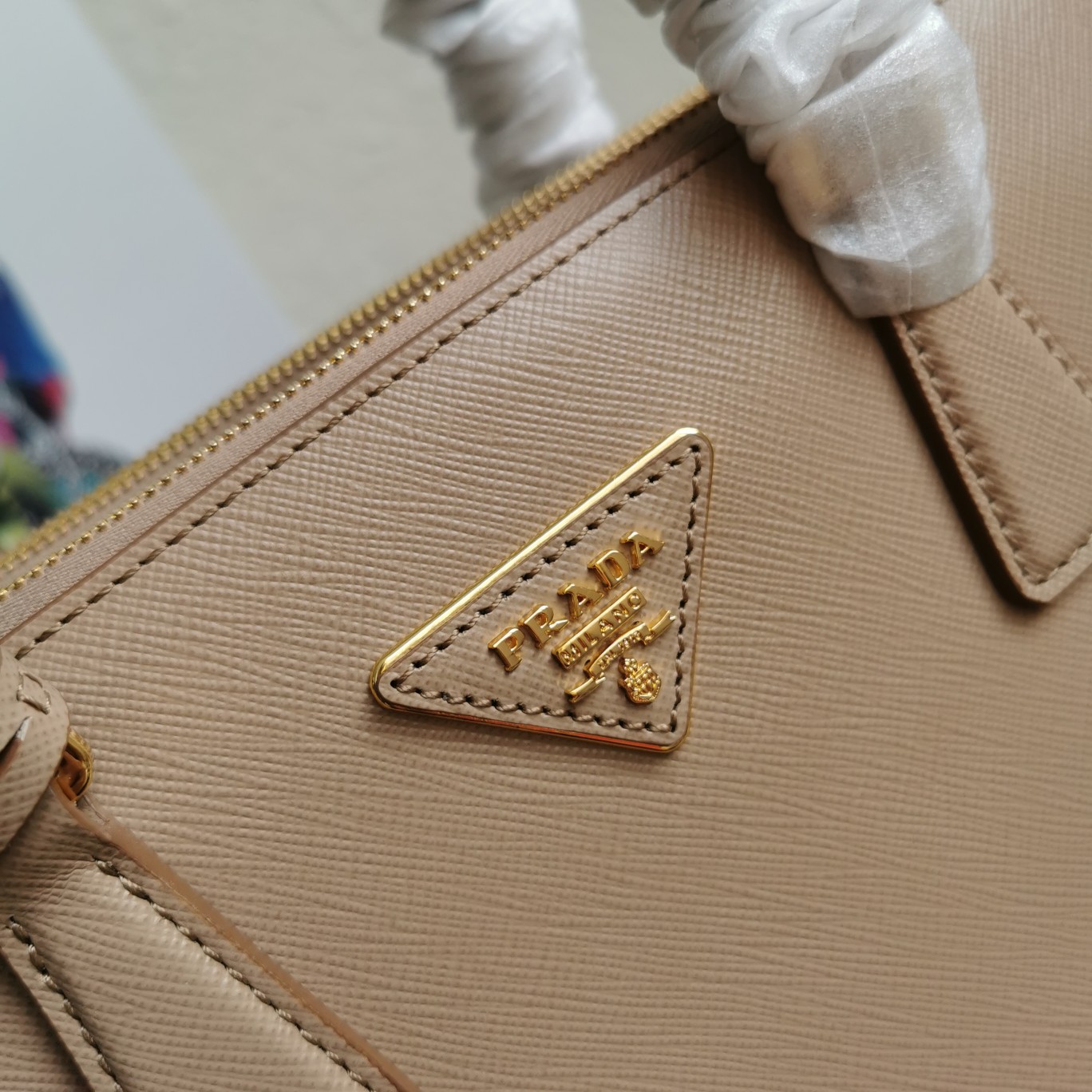 複刻普拉達包包 中號Prada Galleria Saffiano皮革手袋 殺手包 棕色