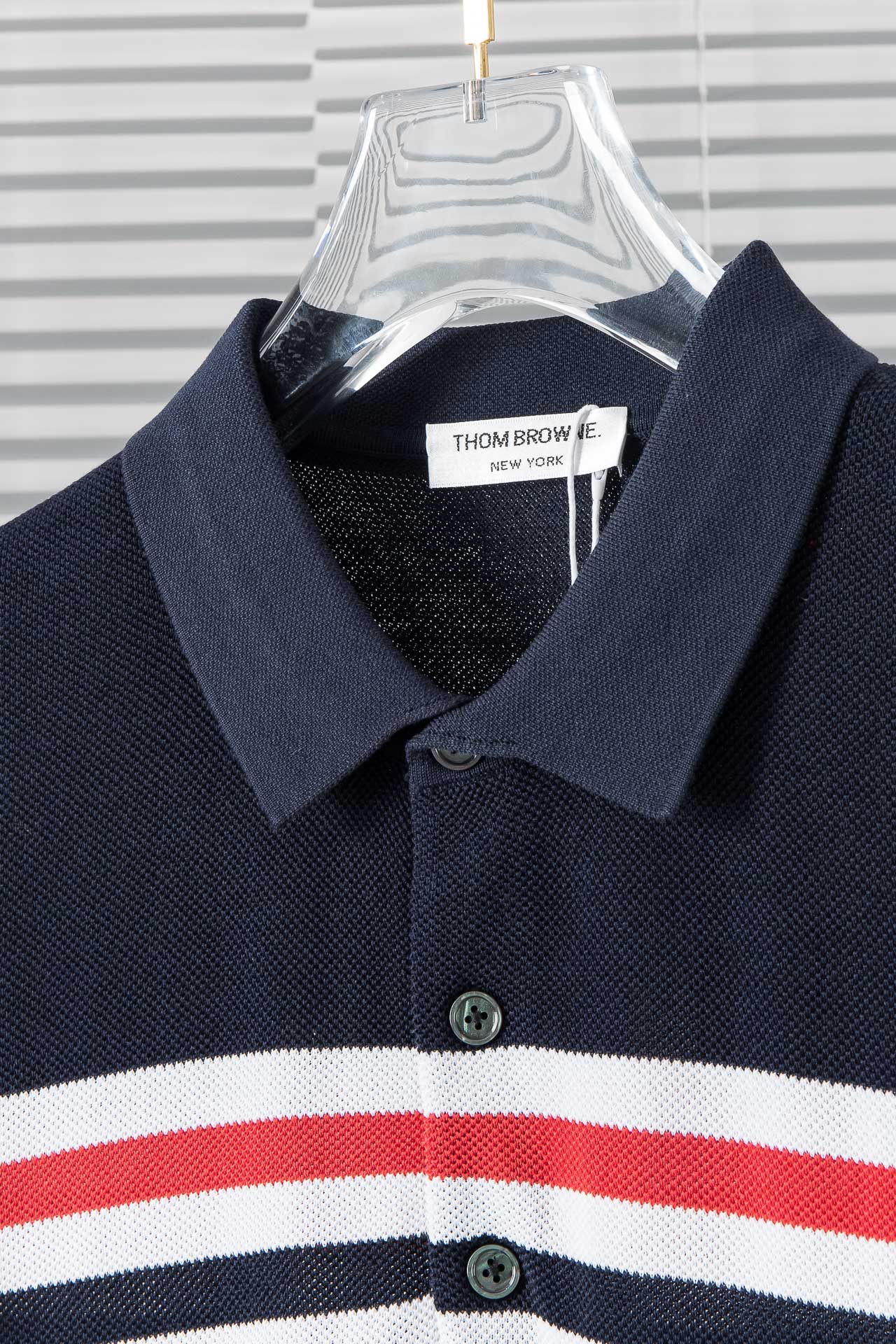 高仿服裝Thom Browne2024針織翻領短袖Polo衫