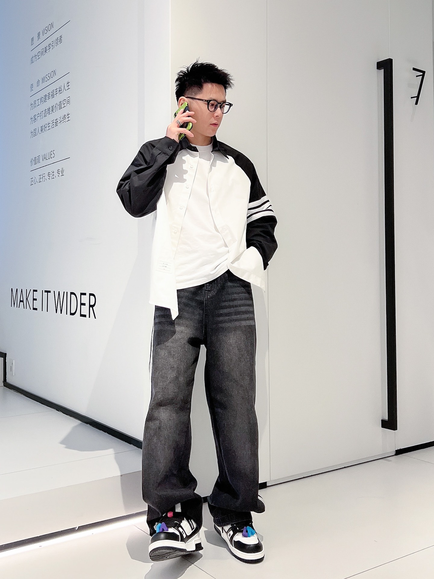 THOMBROWNETB撞色設計男裝高仿衣服長袖襯衣