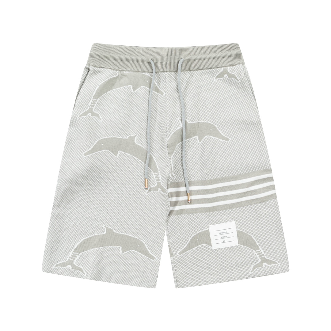 Thom Browne2024新品針織灰色原單褲子