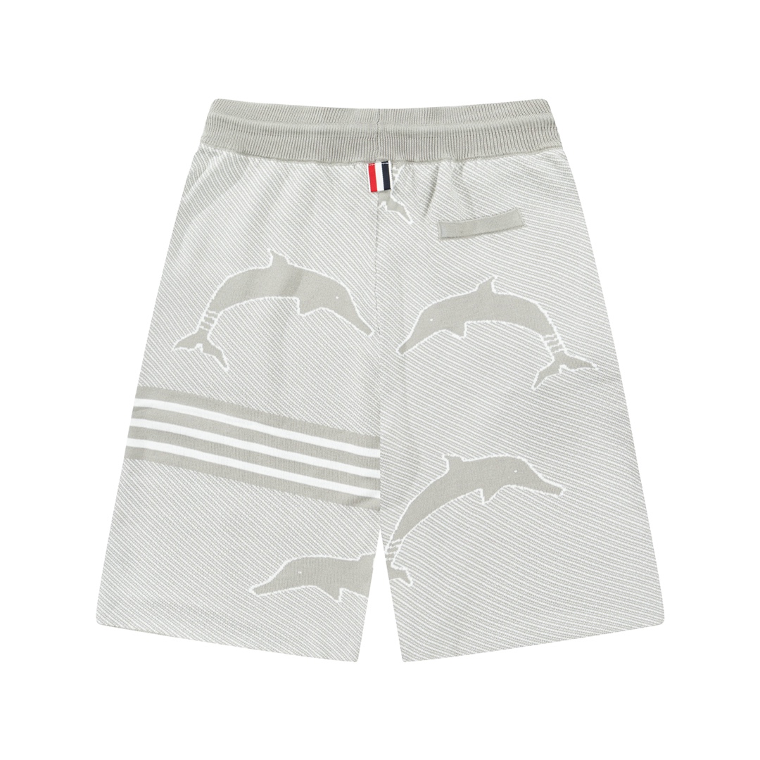 Thom Browne2024新品針織灰色原單褲子