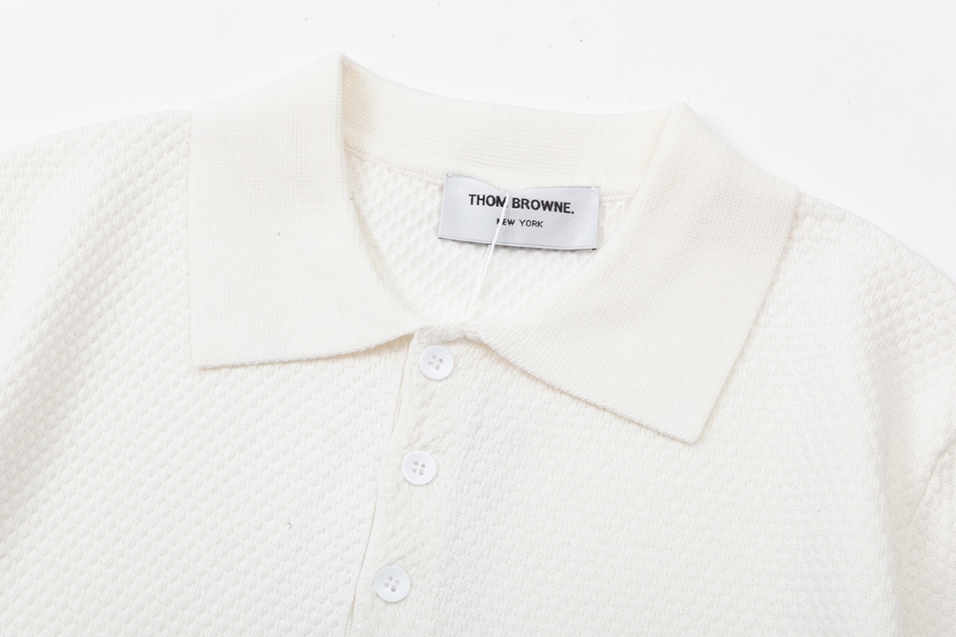 Thom Browne 湯姆佈朗針織翻領Polo衫短袖官網同步