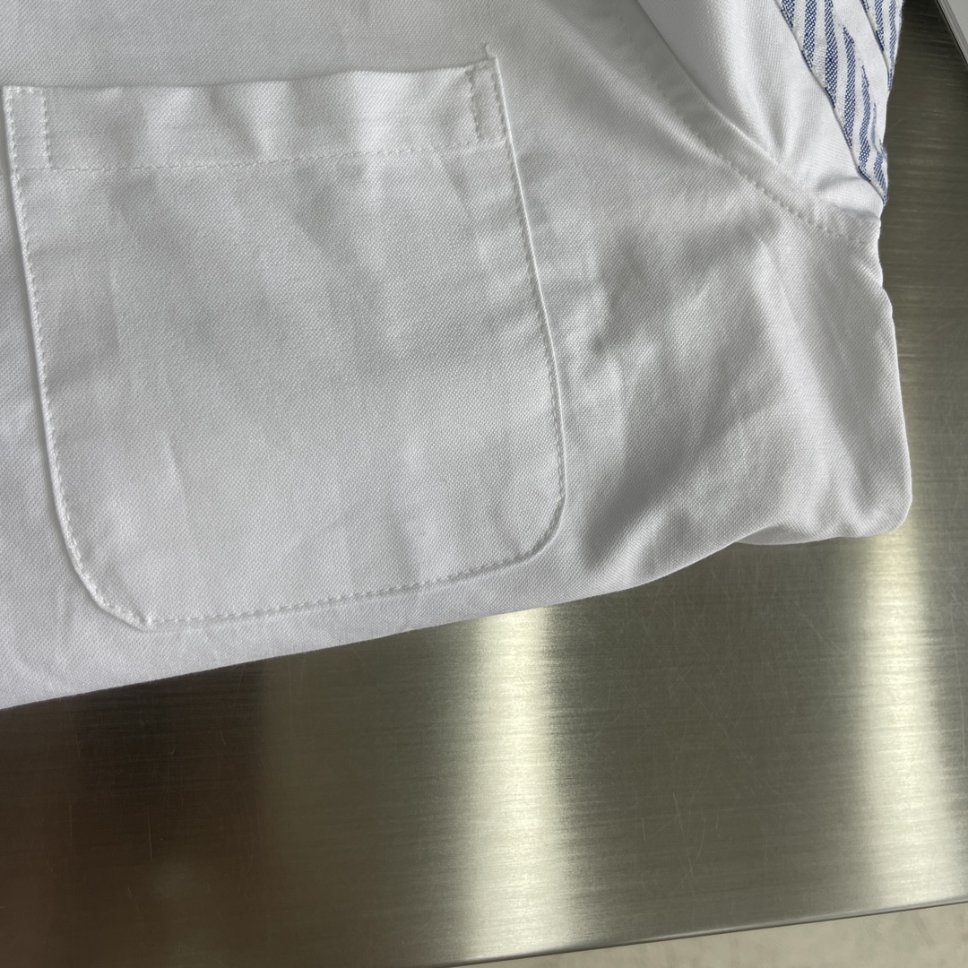 特姆佈朗TB高仿精品衣服純色白色襯衣