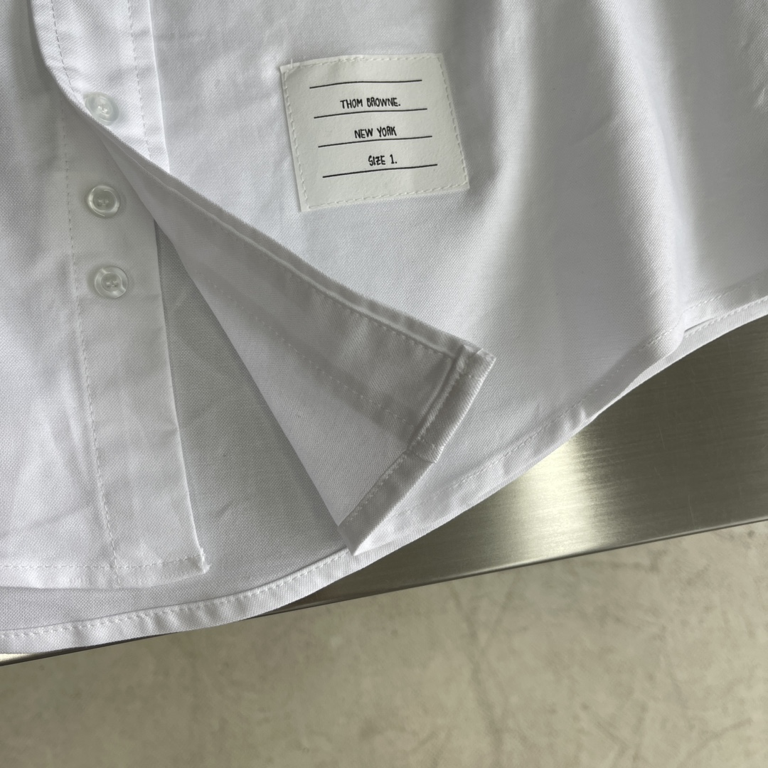特姆佈朗撞色設計頂級高仿精品衣服長袖襯衣牛津紡