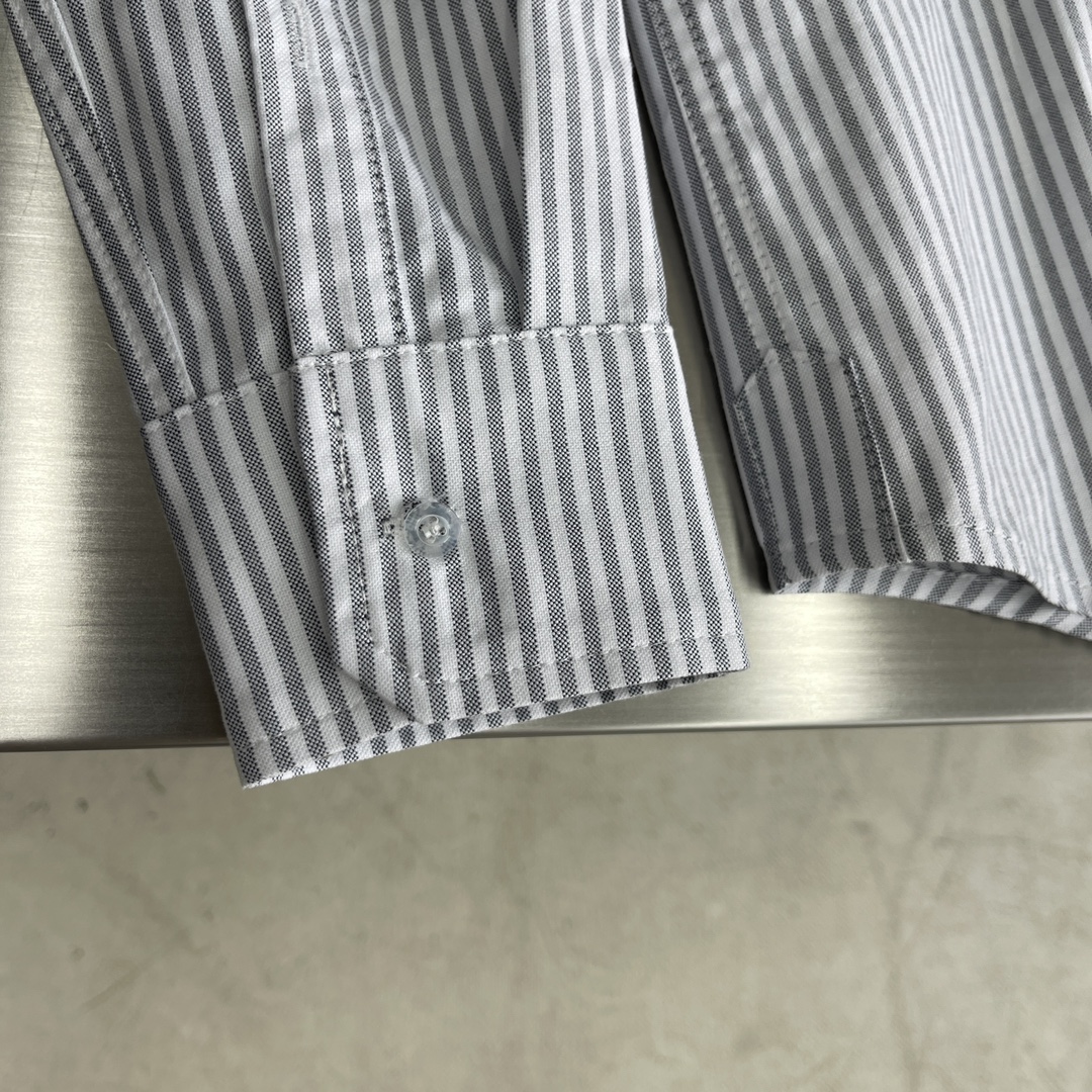 頂級特姆佈朗原單長袖襯衣牛津紡面料純色紐扣襯衣