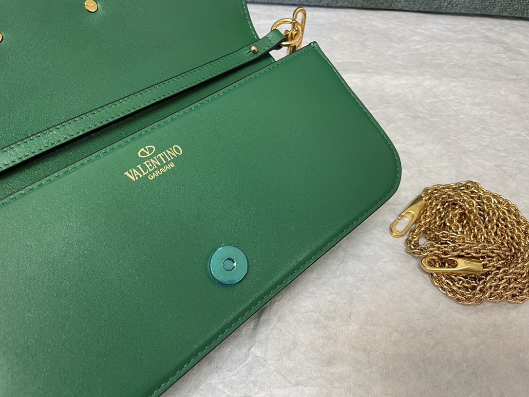 原單複刻VALENTINO華倫天奴包包 VLOGO SIGNATURE LOCÒ小牛皮手袋 緑