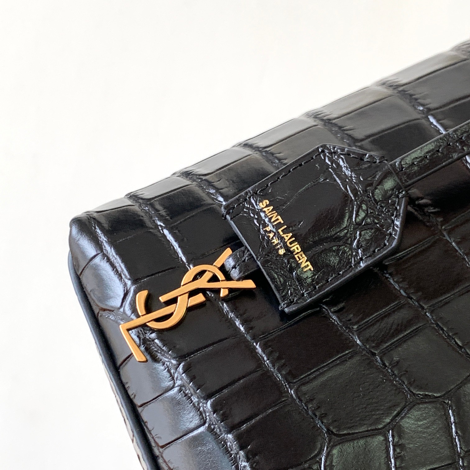 高仿YSL聖羅蘭包包 saint laurent paris鱷魚皮壓紋皮革迷你toy購物袋