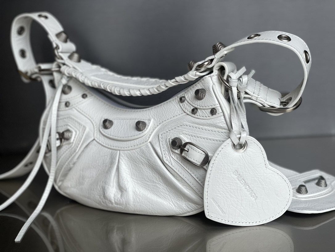 専櫃1比1 balenciaga巴黎世家 LE CAGOLE加小號單肩包 油蠟白