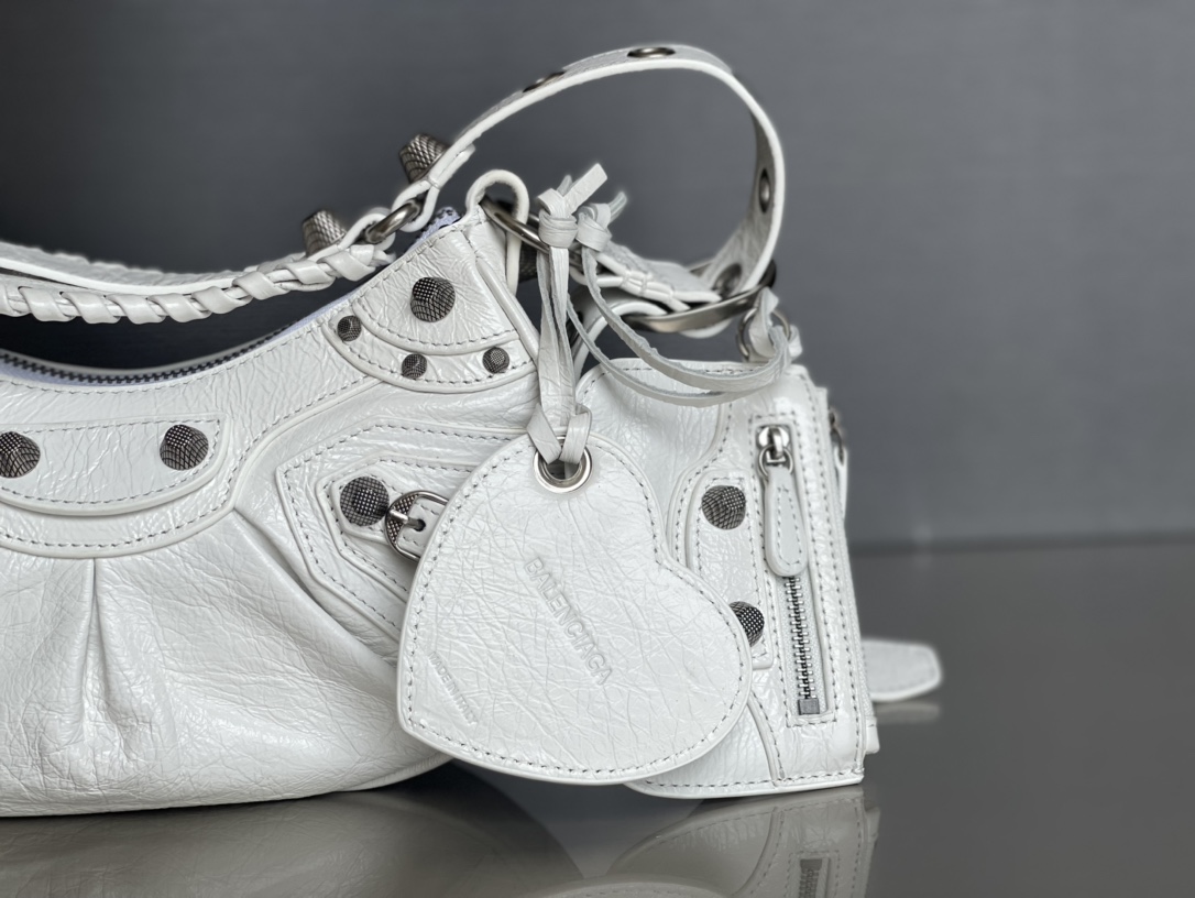 専櫃1比1 balenciaga巴黎世家 LE CAGOLE加小號單肩包 油蠟白