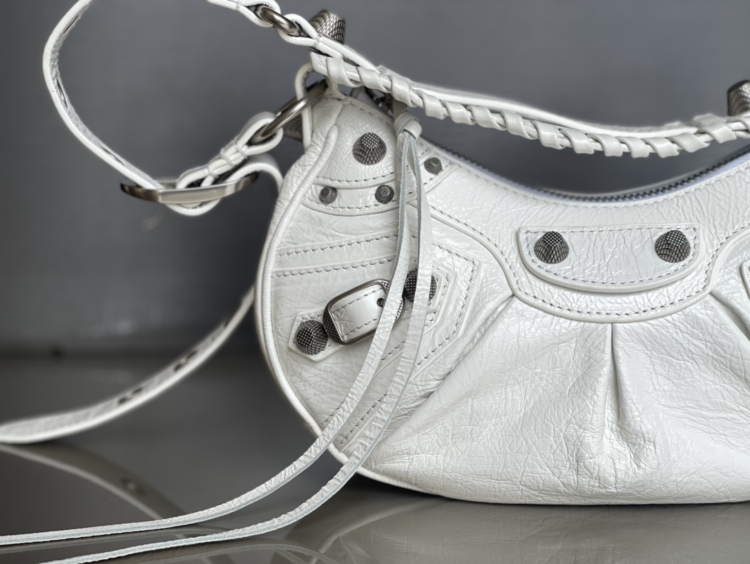 専櫃1比1 balenciaga巴黎世家 LE CAGOLE加小號單肩包 油蠟白
