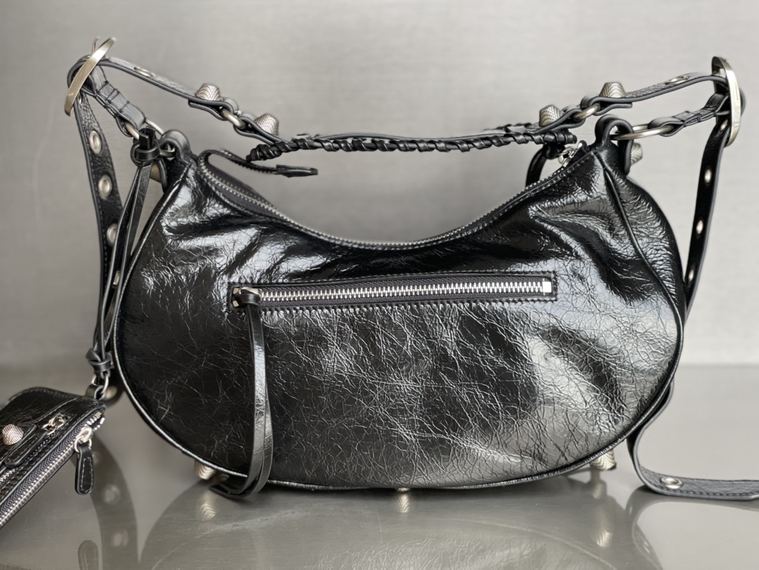 専櫃1比1 BALENCIAGA巴黎世家 LE CAGOLE小號單肩包 油蠟黑