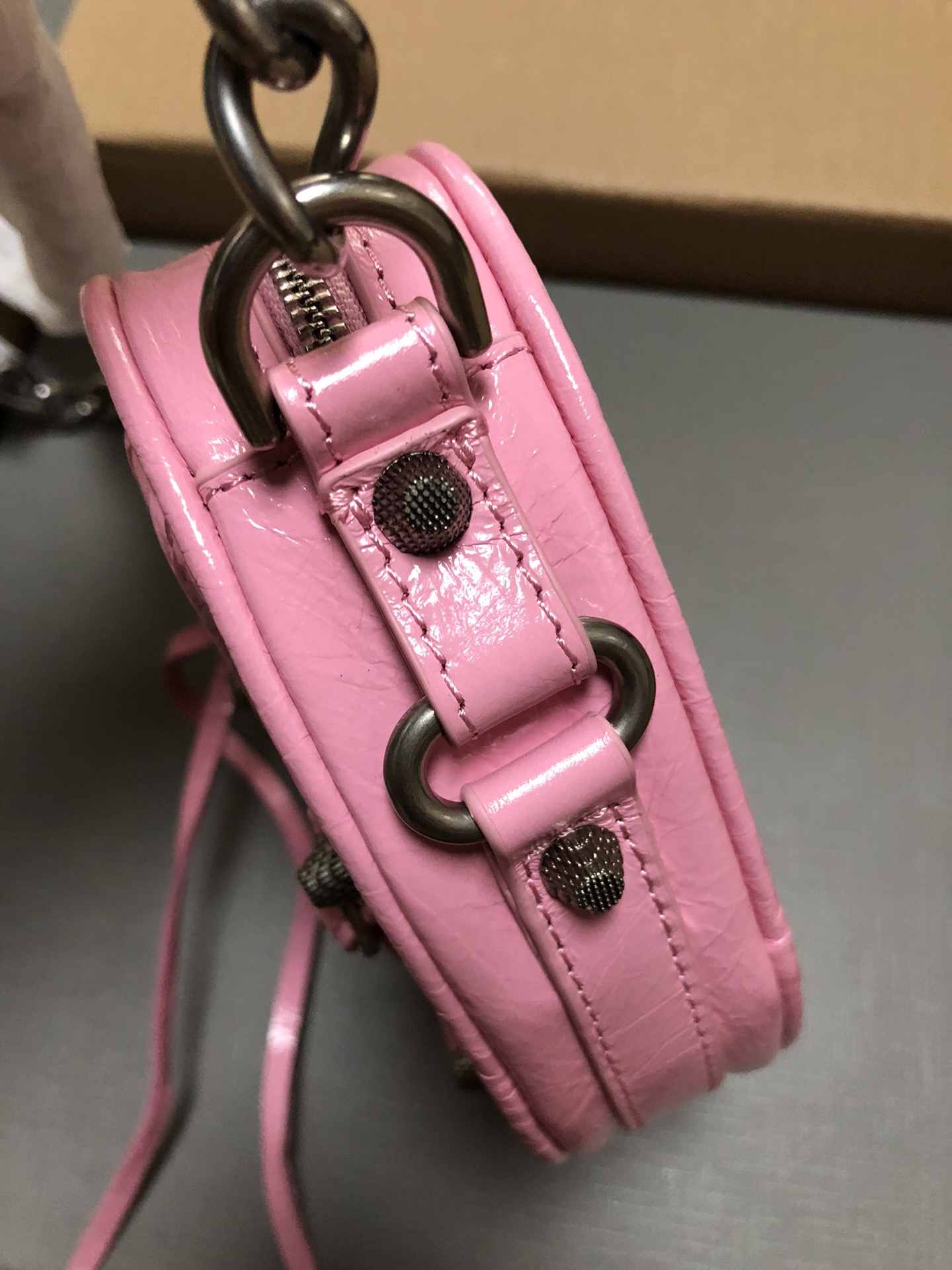 1比1複刻BALENCIAGA巴黎世家 LE CAGOLE HEART愛心包 迷你手袋 粉紅