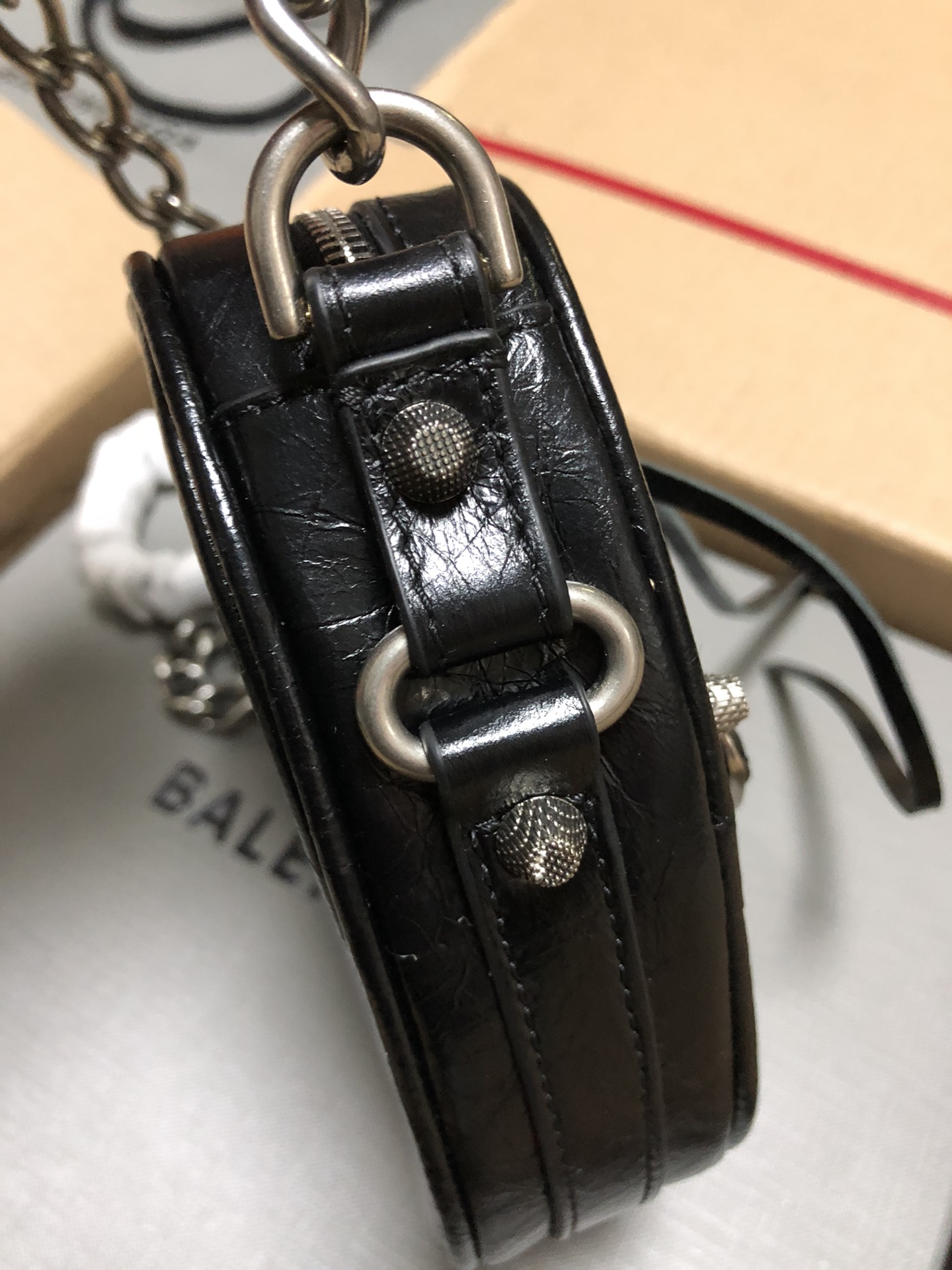 1比1複刻BALENCIAGA巴黎世家 LE CAGOLE HEART愛心包 迷你手袋 黑色