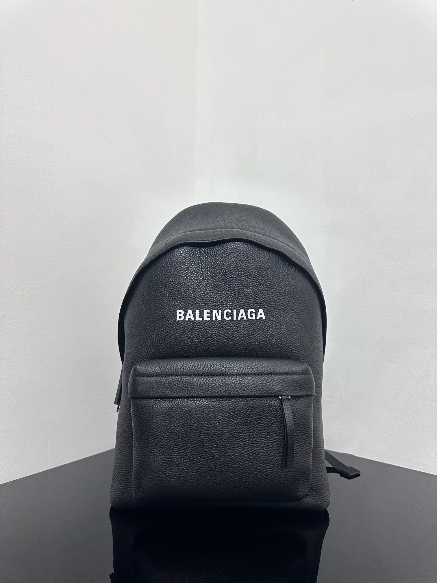 一比一原單BALENCIAGA巴黎世家包包 Everyday黑色柔滑雙層牛皮革雙肩包 小號