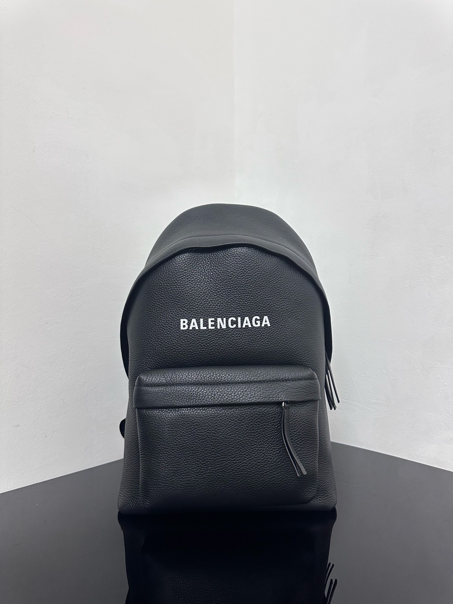 一比一原單BALENCIAGA巴黎世家包包 Everyday黑色柔滑雙層牛皮革雙肩包 小號