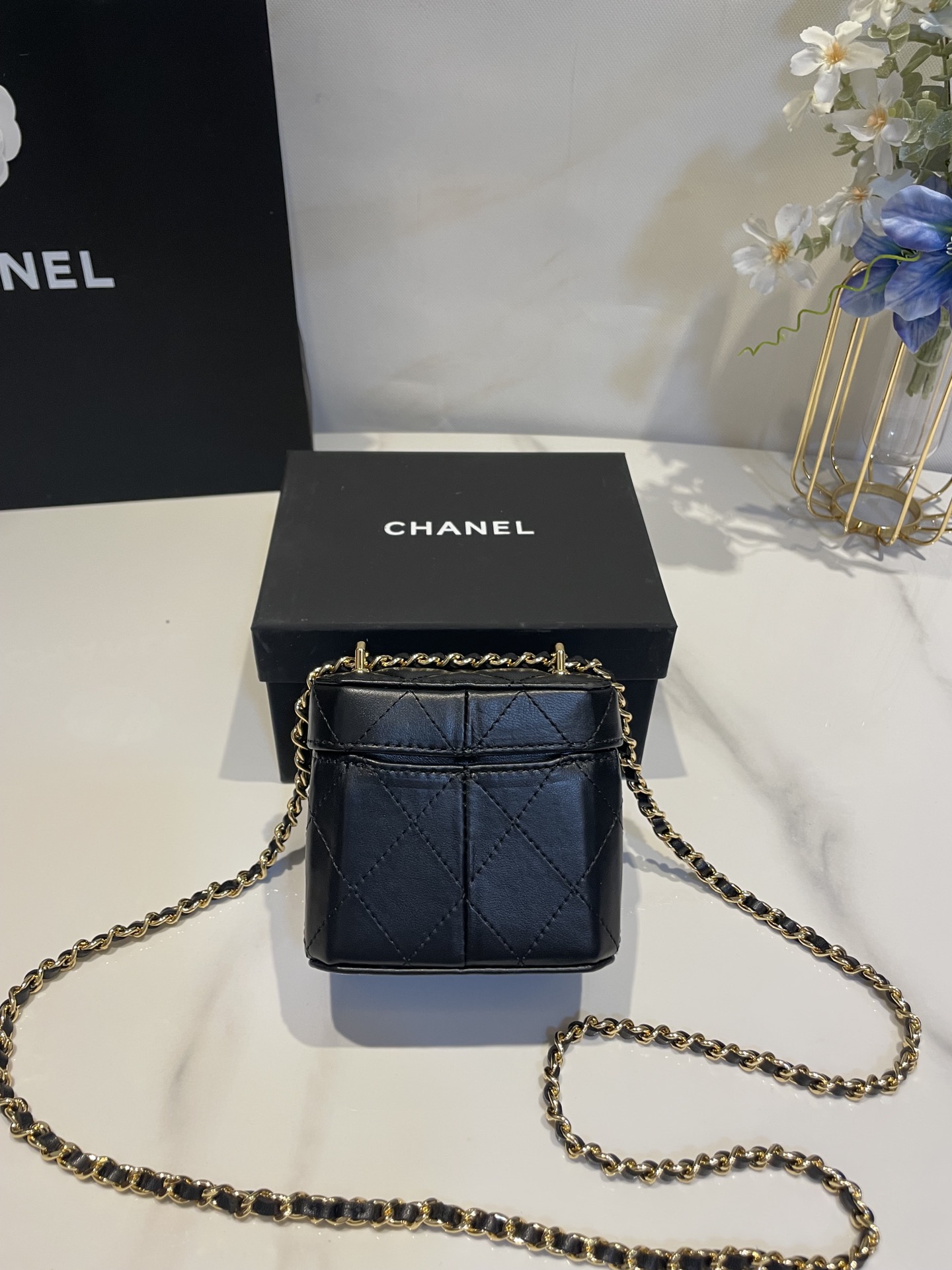 CHANEL香奈兒頂級高仿鏈條包mini包包女裝真皮