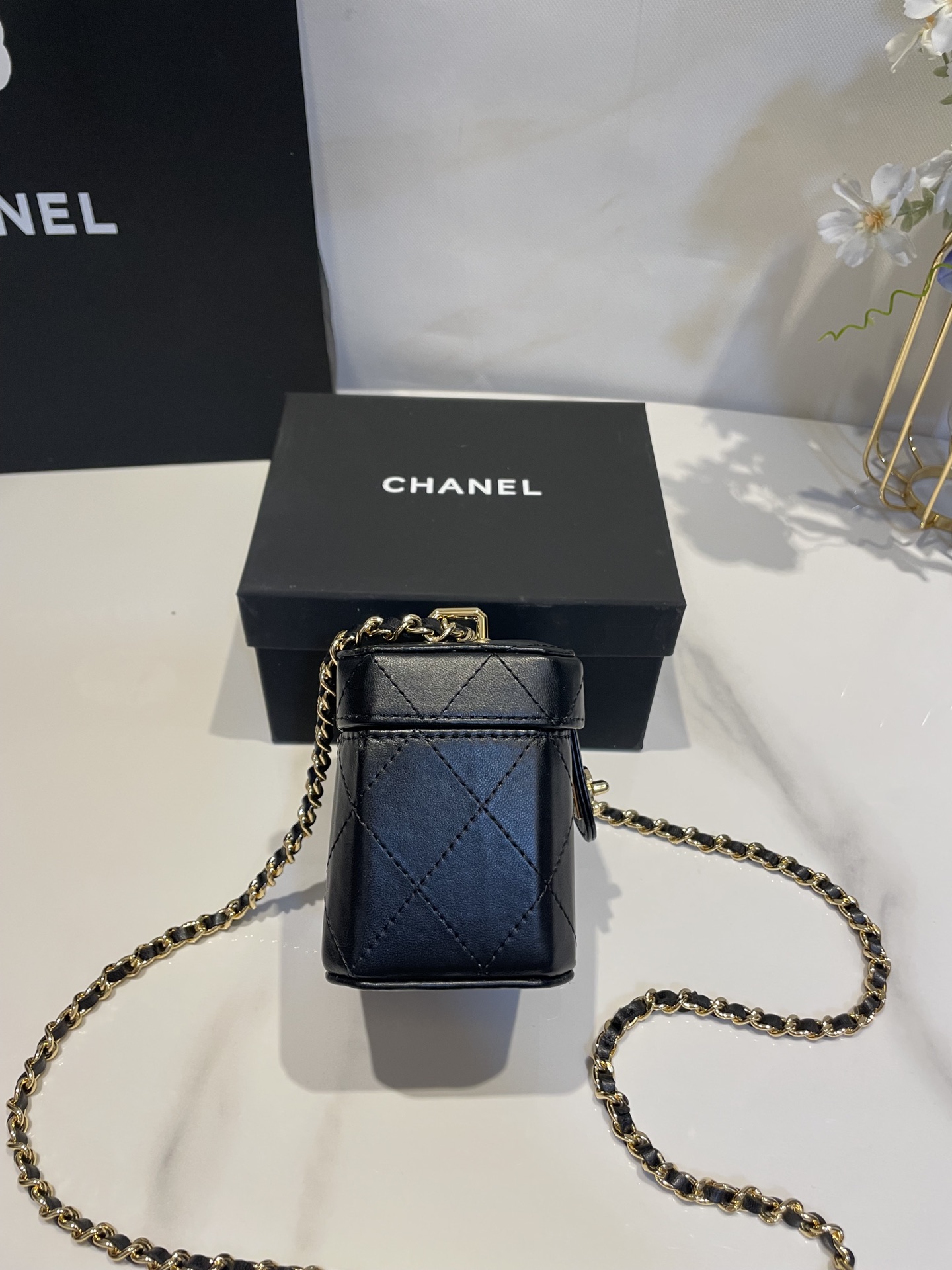 CHANEL香奈兒頂級高仿鏈條包mini包包女裝真皮