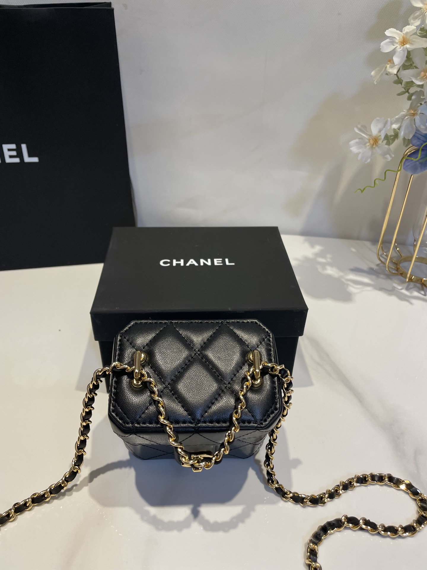 CHANEL香奈兒頂級高仿鏈條包mini包包女裝真皮