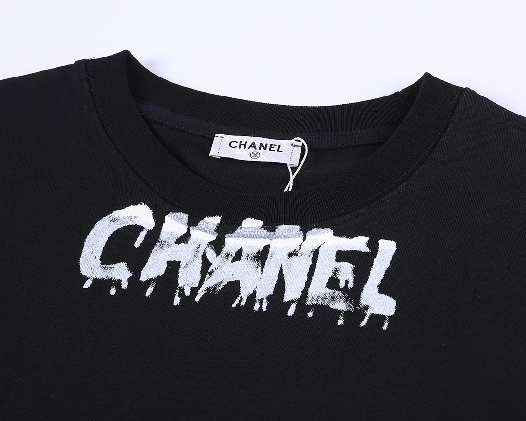 CHANEL香奈兒高仿春夏系列純棉圓領短袖T恤 專櫃同步