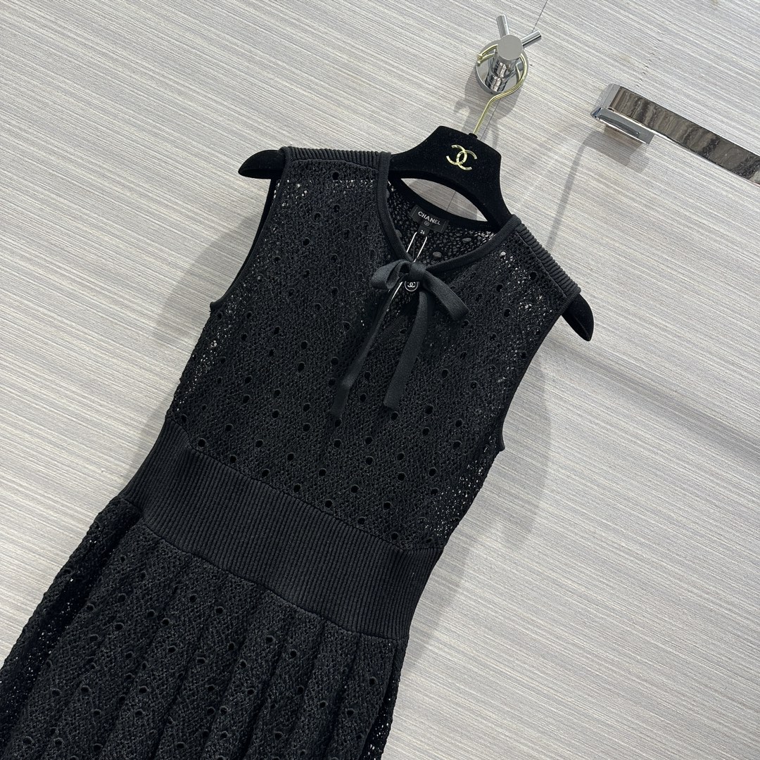CHANEL香奈兒高仿連衣裙 黑色真絲材質 值得擁有