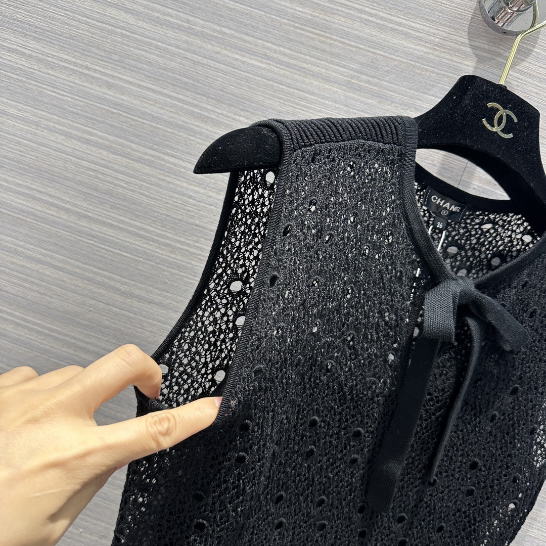 CHANEL香奈兒高仿連衣裙 黑色真絲材質 值得擁有