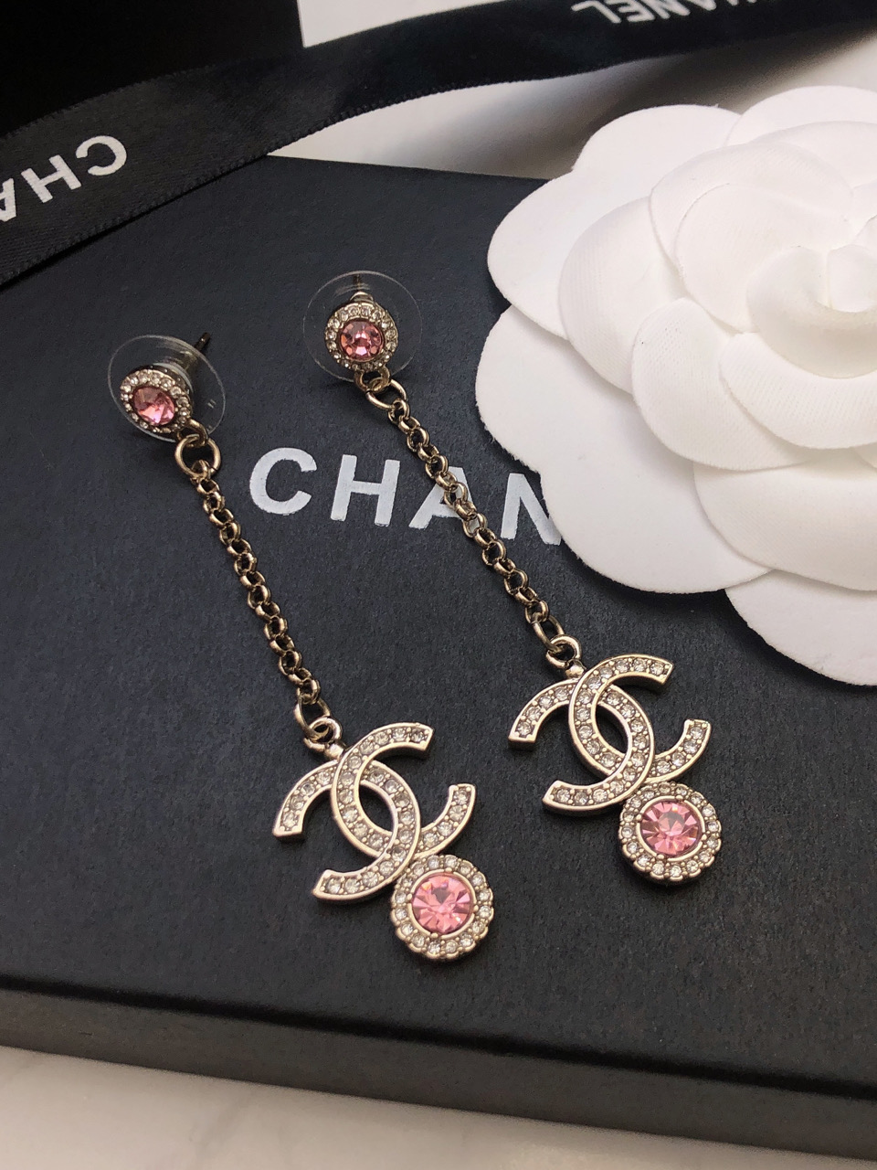 CHANEL一比一復刻耳釘耳環 雙C流蘇太美了