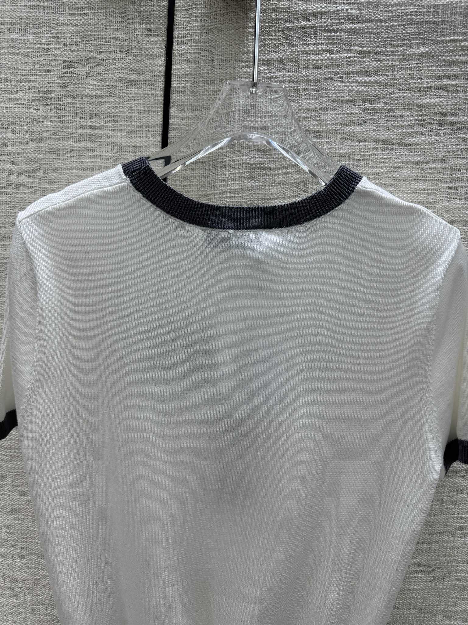 頂級原單DIOR女款撞色圓領短袖T恤 A989B290C