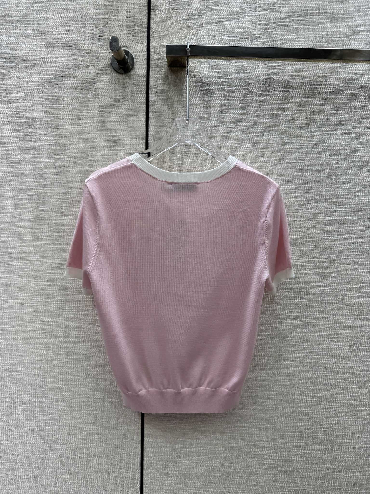 頂級高端品質春夏最新系列女款圓領短袖T恤針織衫