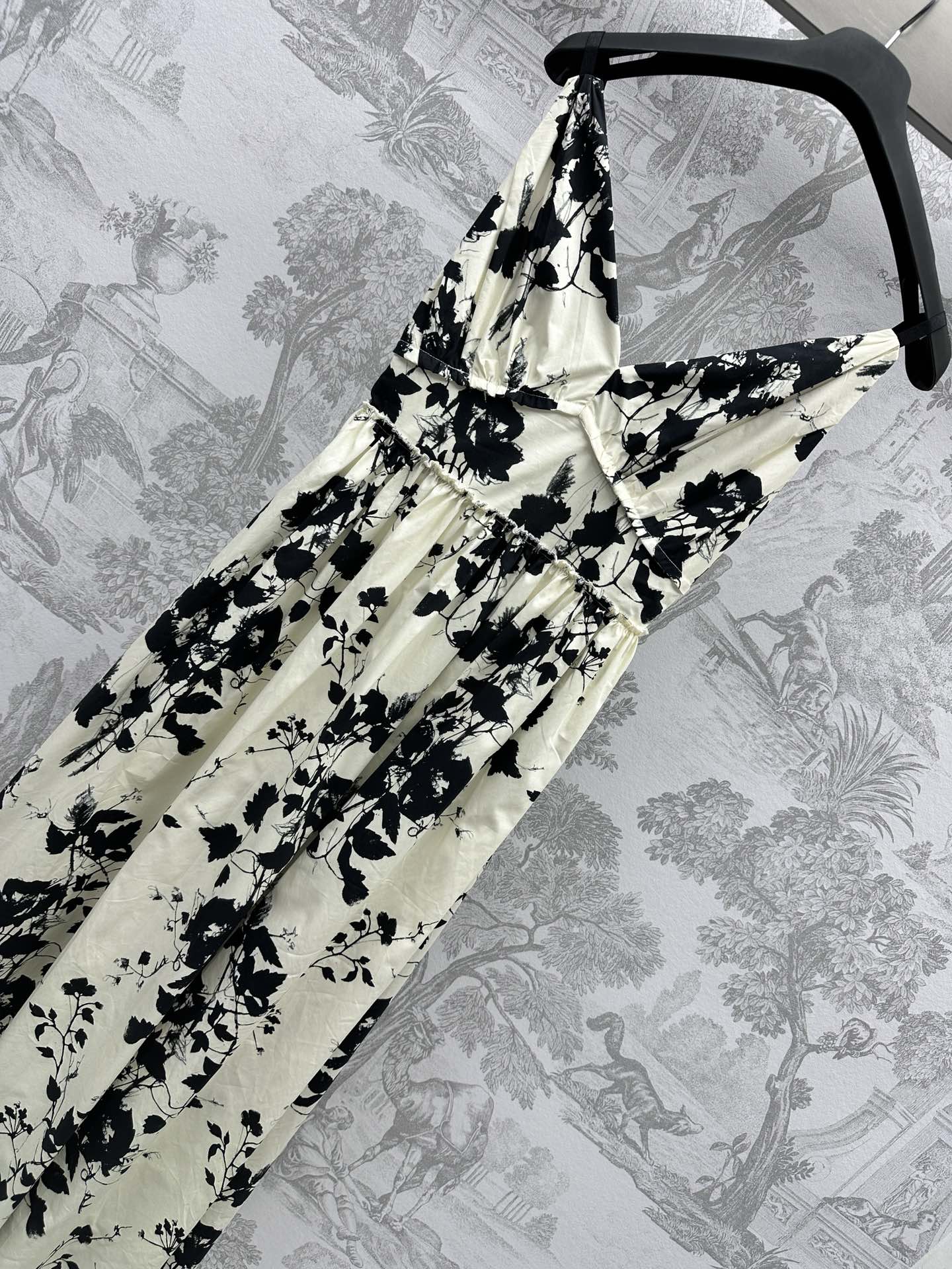 春夏系列女款連衣裙 全棉材質 DIOR印花吊帶連衣裙