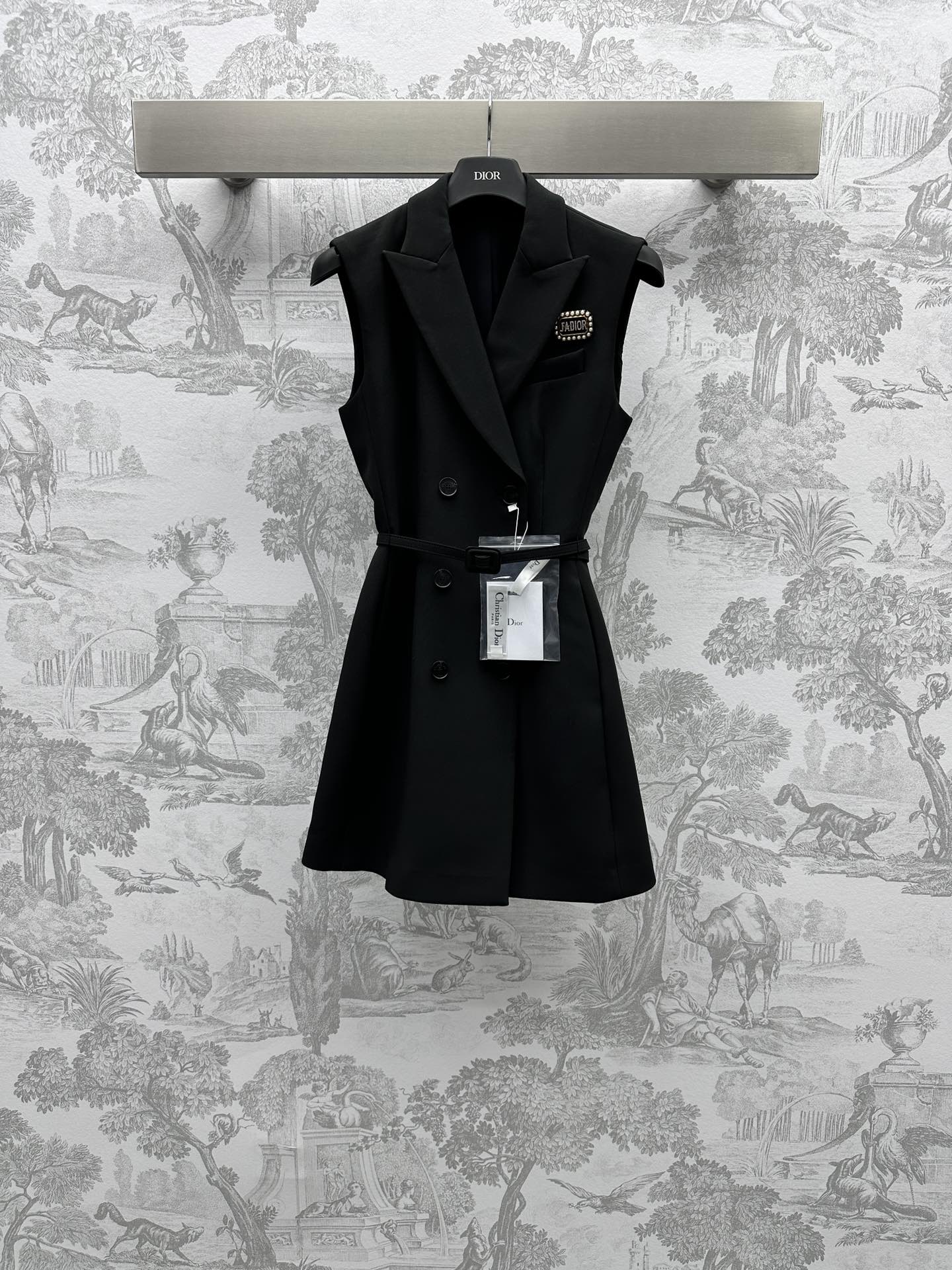 頂級原單DIOR迪奧女裝衣服無袖馬甲裙 黑色