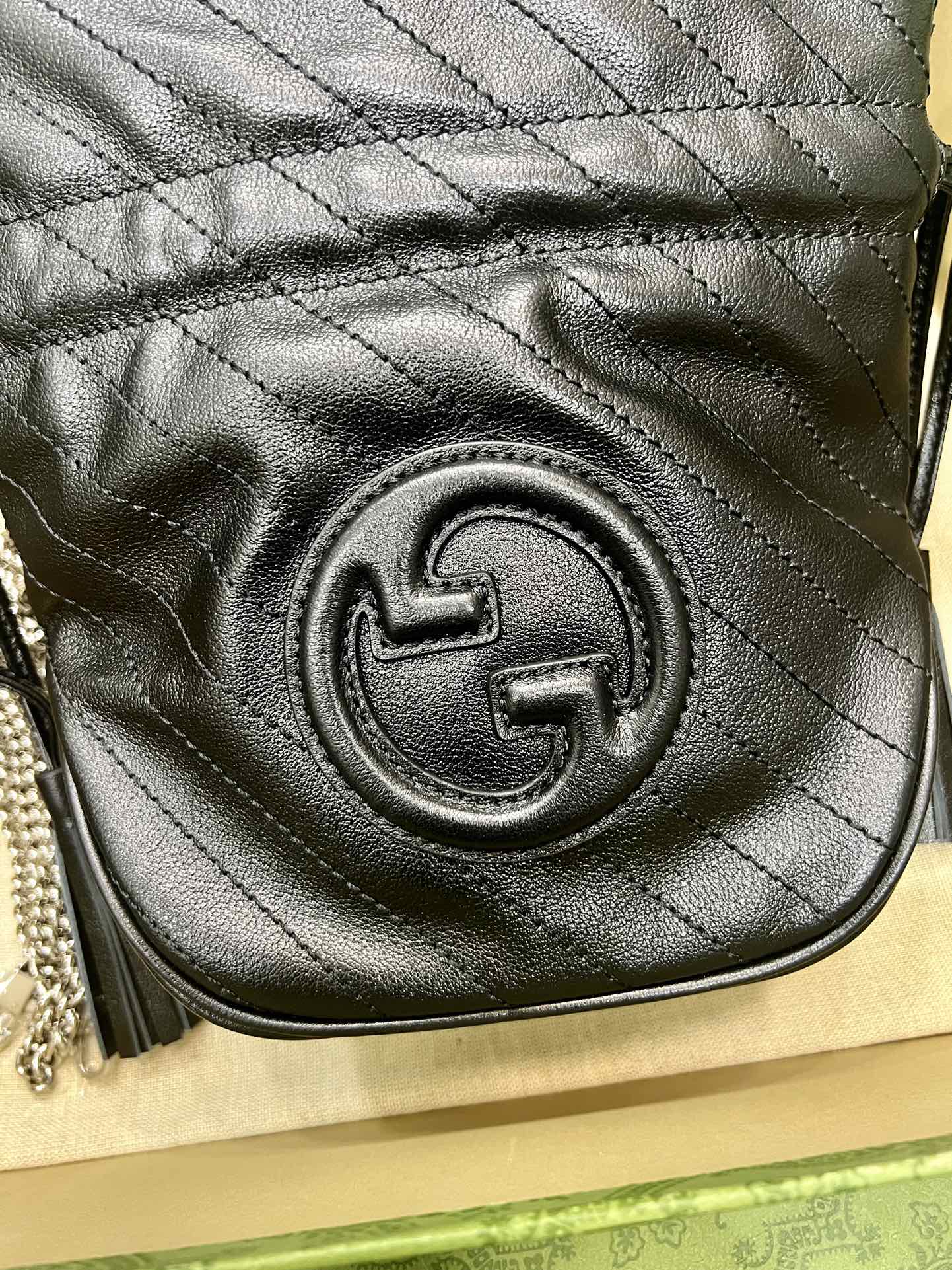 Blondie系列原單Gucci古馳女士真皮包包水桶包