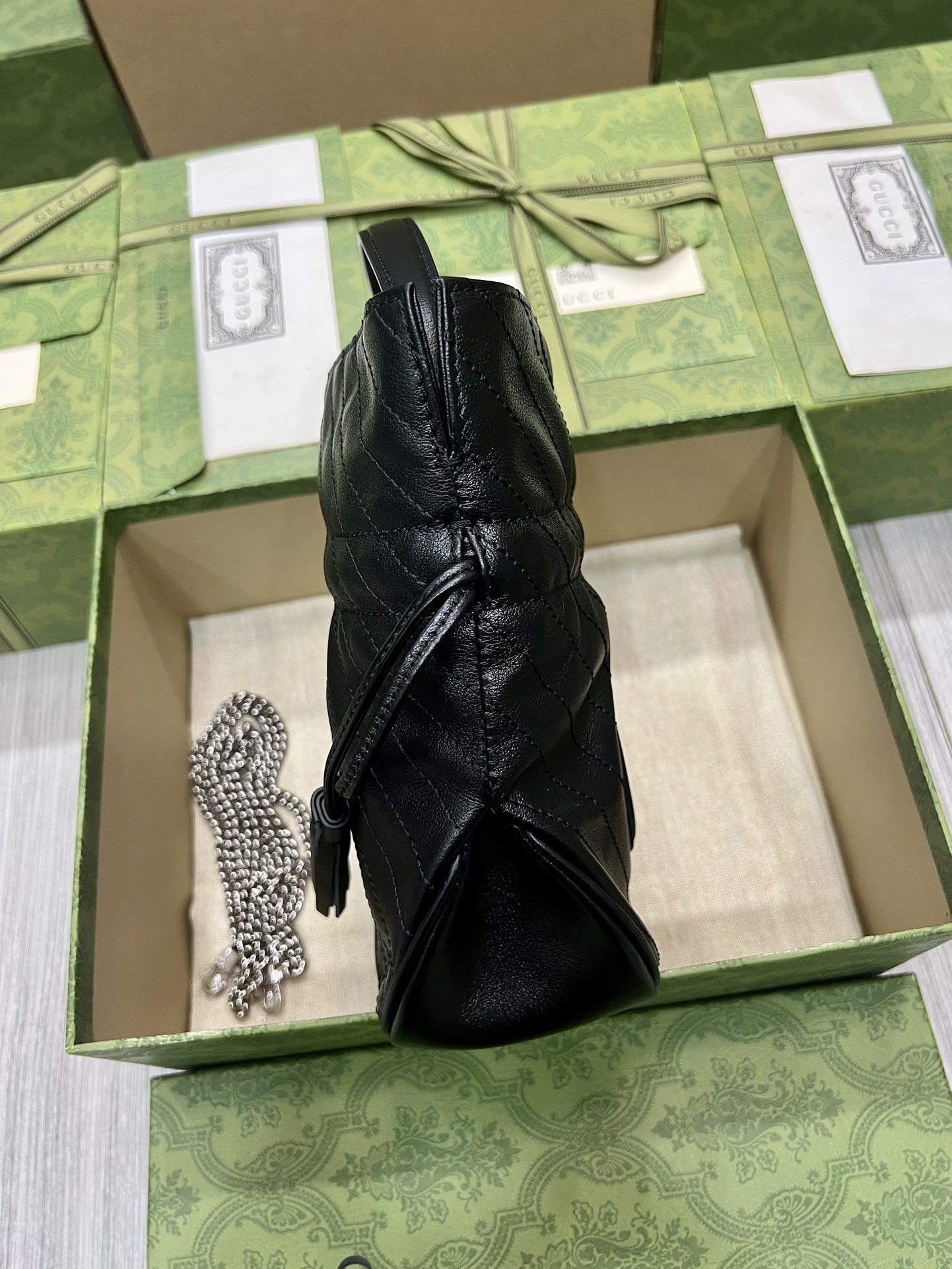 Blondie系列原單Gucci古馳女士真皮包包水桶包