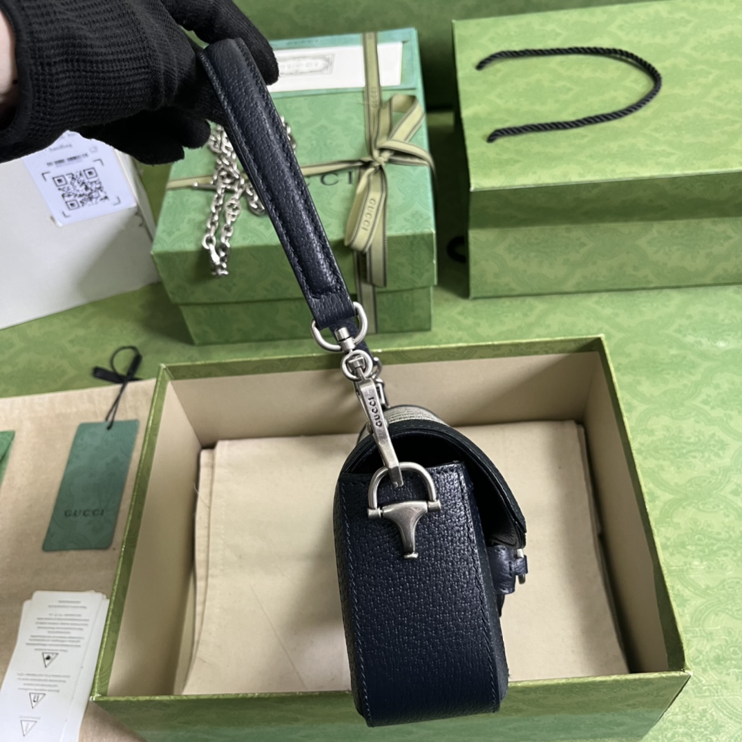 Gucci Horsebit 1955高仿古馳真皮肩背包一比一復刻
