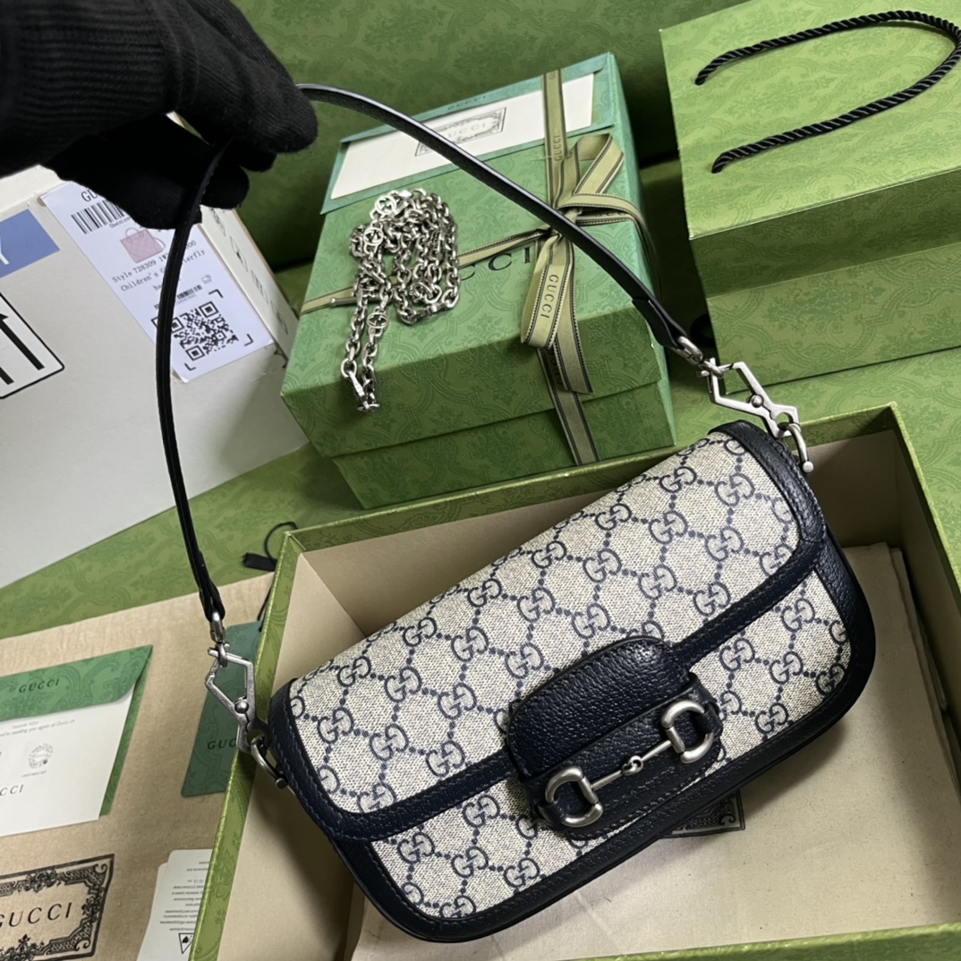 Gucci Horsebit 1955高仿古馳真皮肩背包一比一復刻