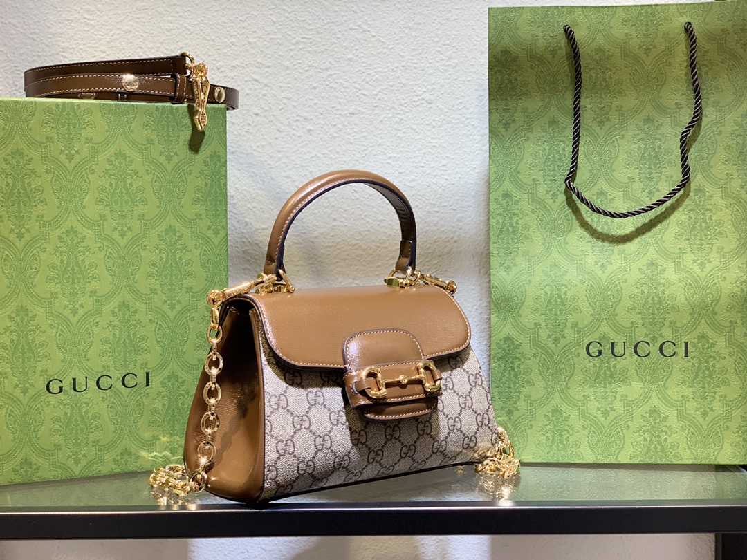 703848Gucci Horsebit系列高仿手提包女款包包