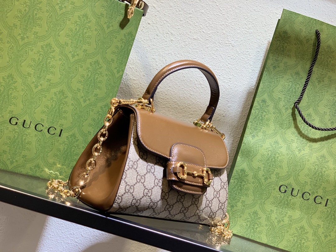 703848Gucci Horsebit系列高仿手提包女款包包