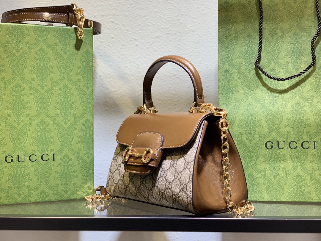 703848Gucci Horsebit系列高仿手提包女款包包