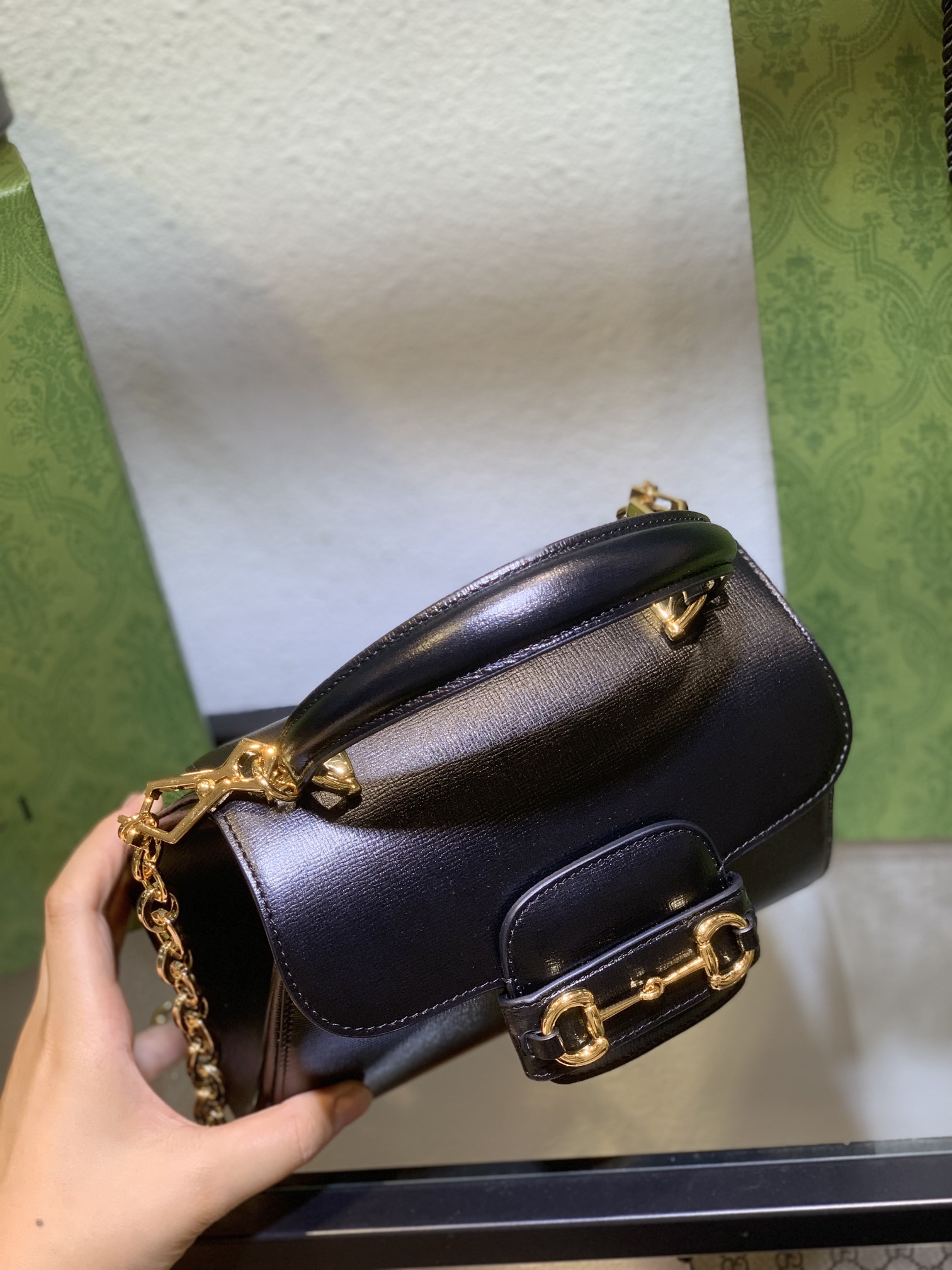 Gucci Horsebit 1955頂級原單女款mini手提包 真皮