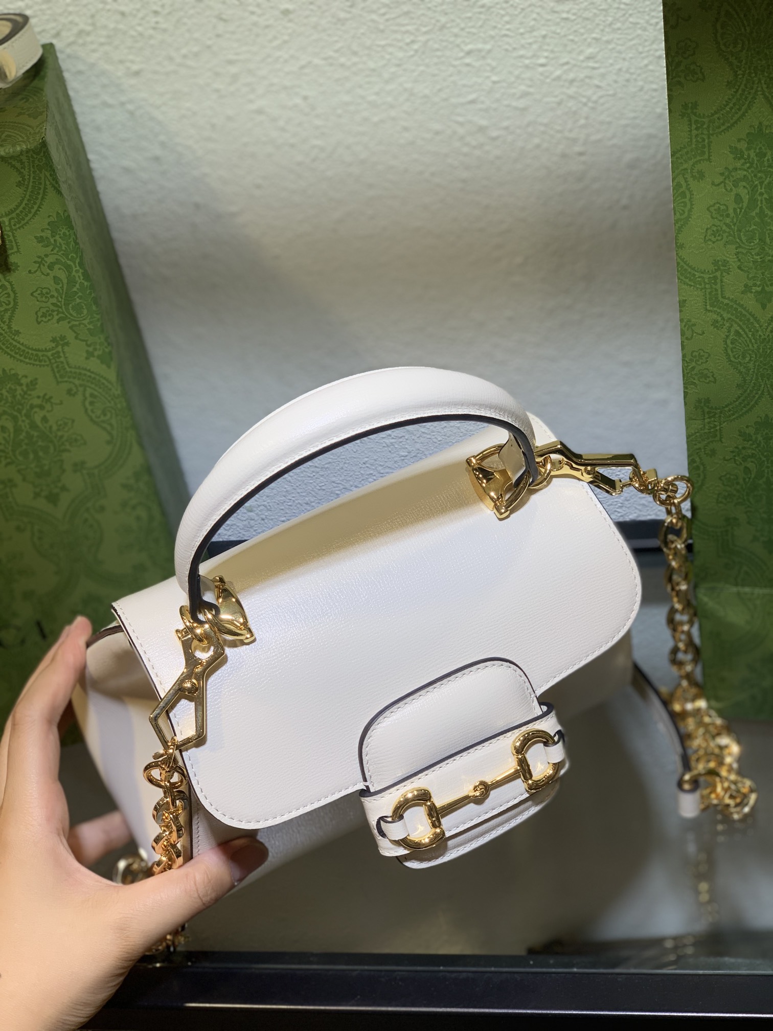 Gucci Horsebit 1955系列頂級高仿復刻真皮手提包斜挎包