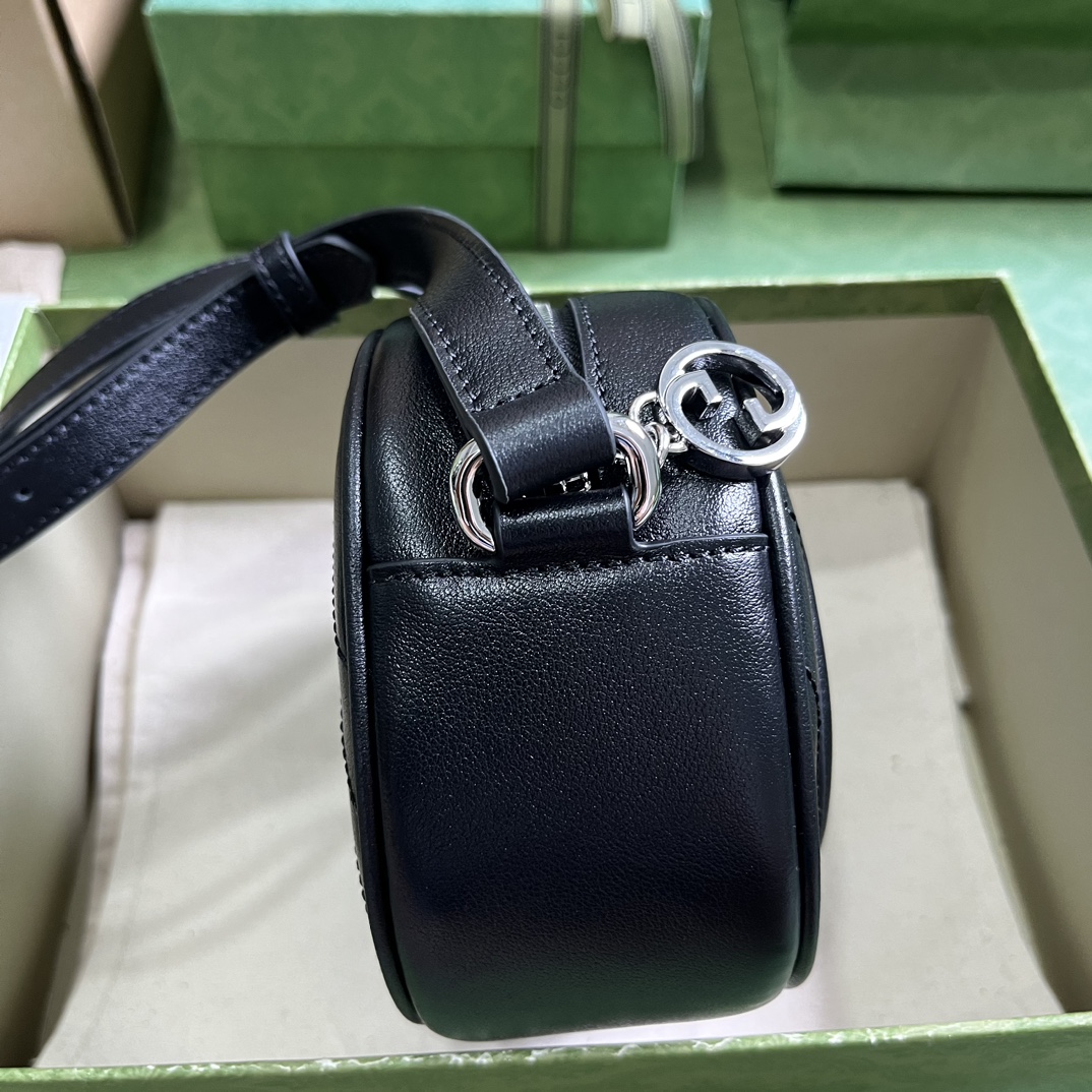 高仿Gucci Blondie系列意大利原廠古馳黑色肩背包