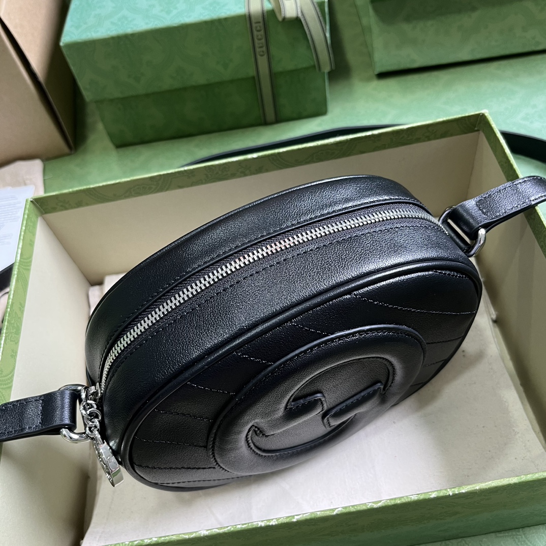 高仿Gucci Blondie系列意大利原廠古馳黑色肩背包