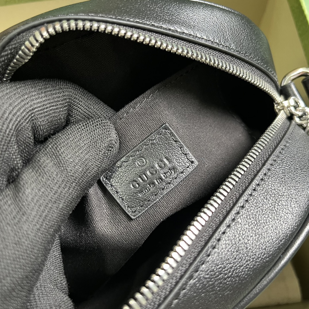 高仿Gucci Blondie系列意大利原廠古馳黑色肩背包