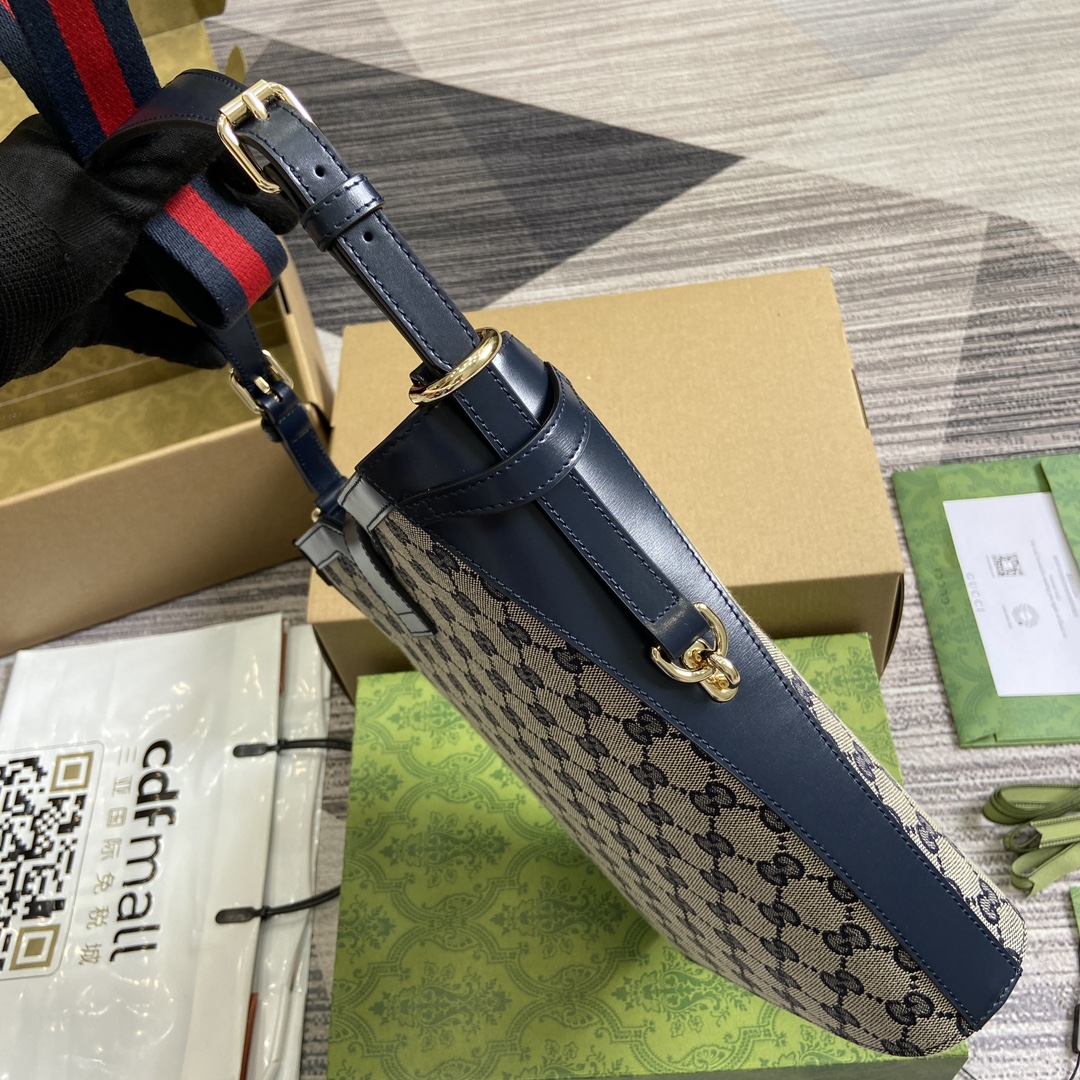 頂級復刻Original GG帆布材質Gucci高仿包包 水桶包男女同款