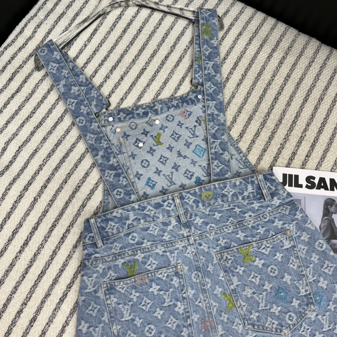頂級一比一高仿女款LV拆卸背帶裙