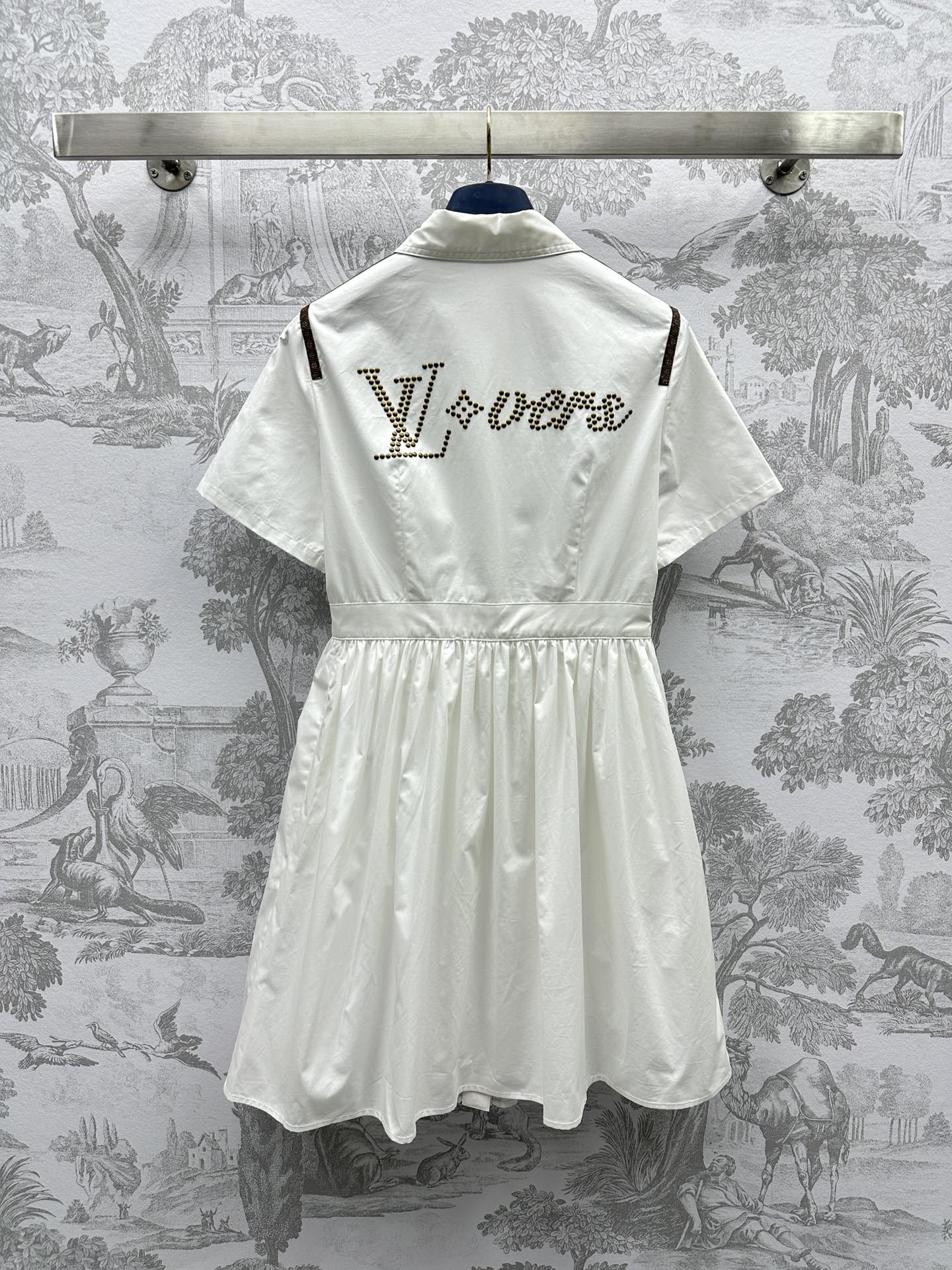 最高版本頂級原單LV重工唐磚襯衣連衣裙 女款奢侈品衣服