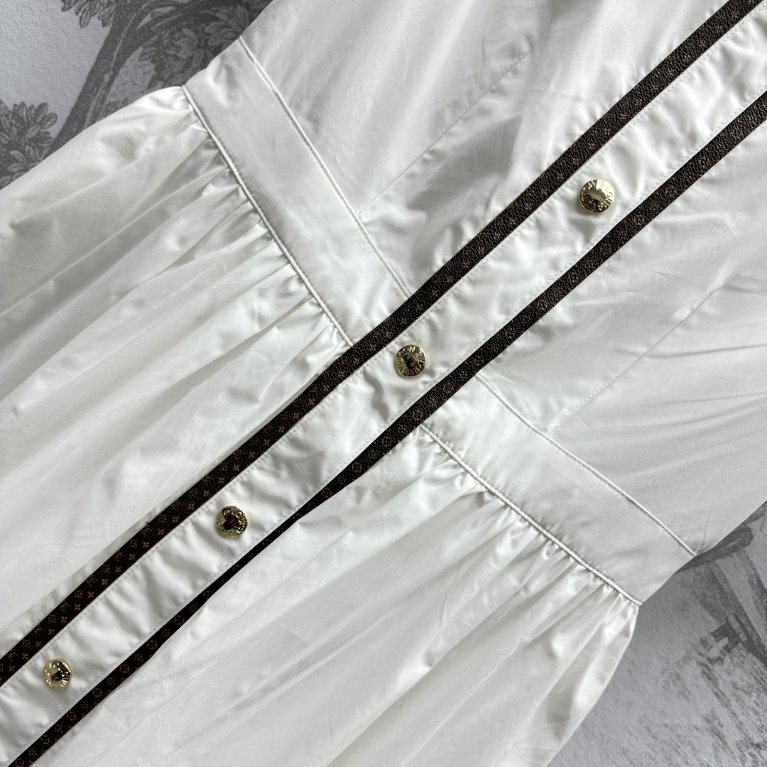 最高版本頂級原單LV重工唐磚襯衣連衣裙 女款奢侈品衣服