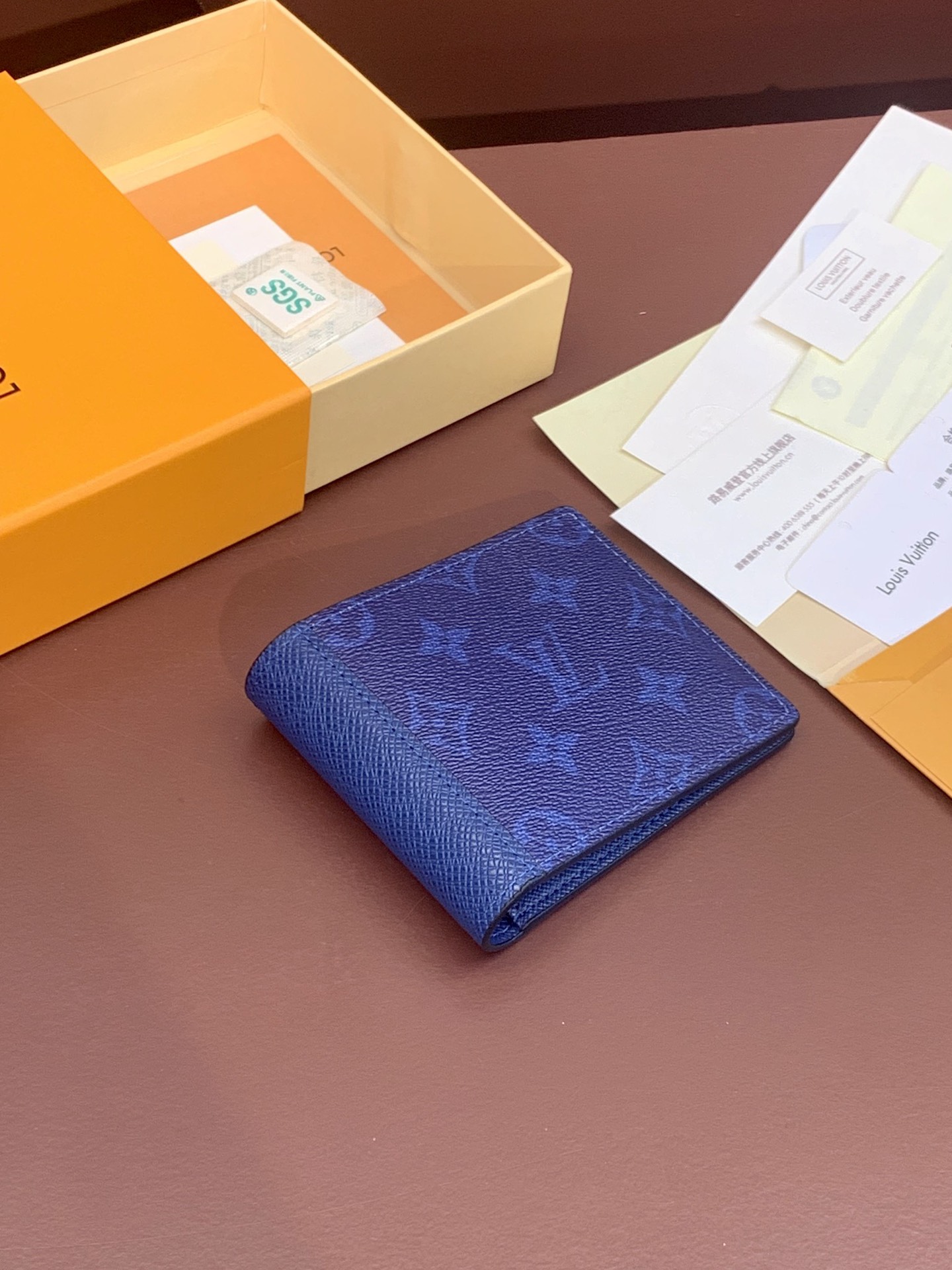 M30299 藍花路易威登高仿LVMULTIPLE 段錢夾 錢包