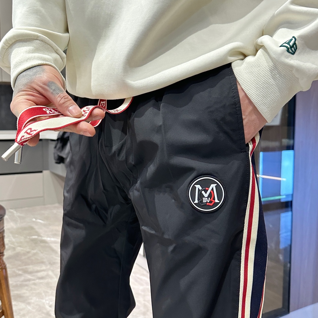 頂級高仿衣服Moncler男裝logo休閒純棉休閒運動褲